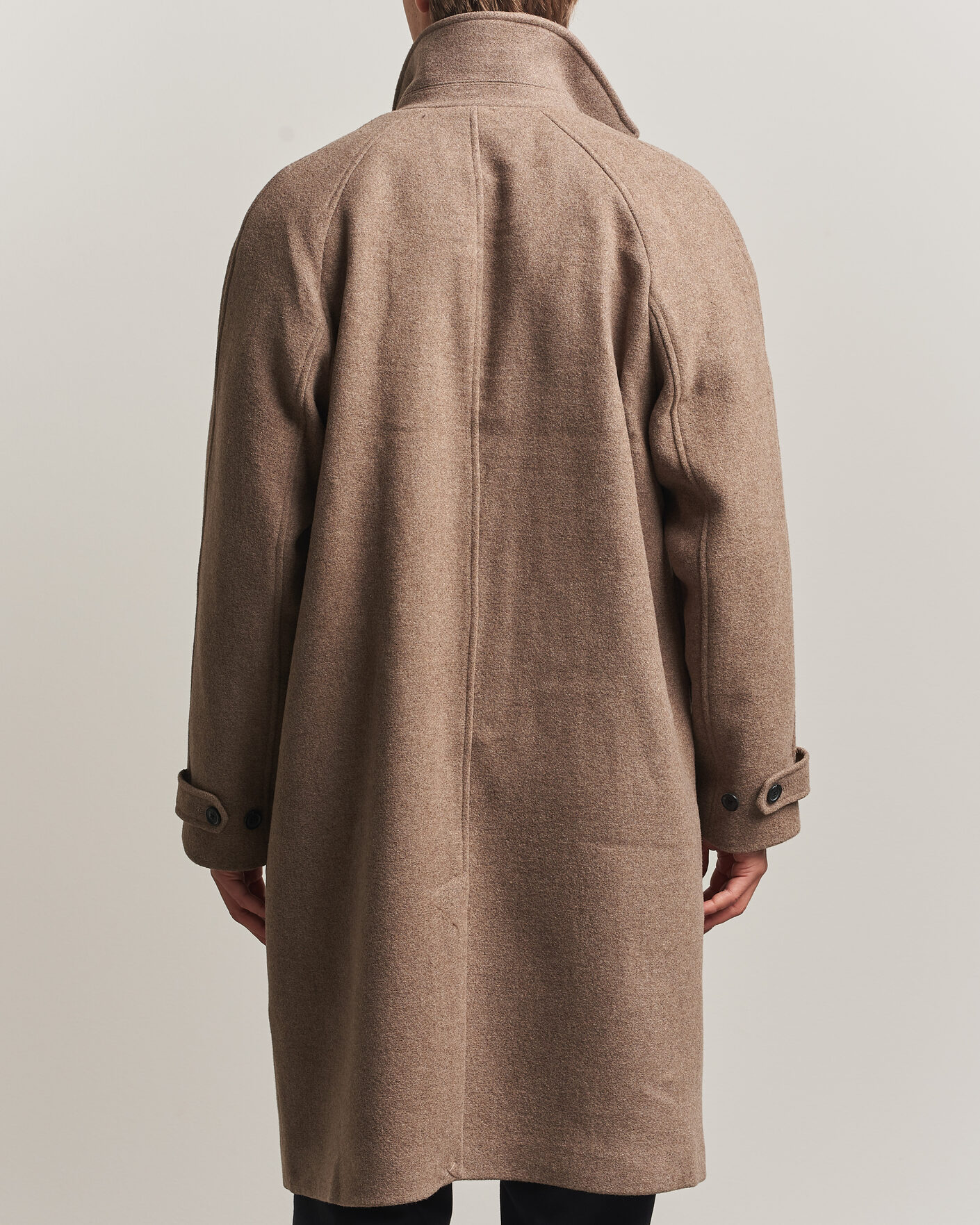 Herre | Jakker | LES DEUX | Solid Wool Coat Dark Sand Melange