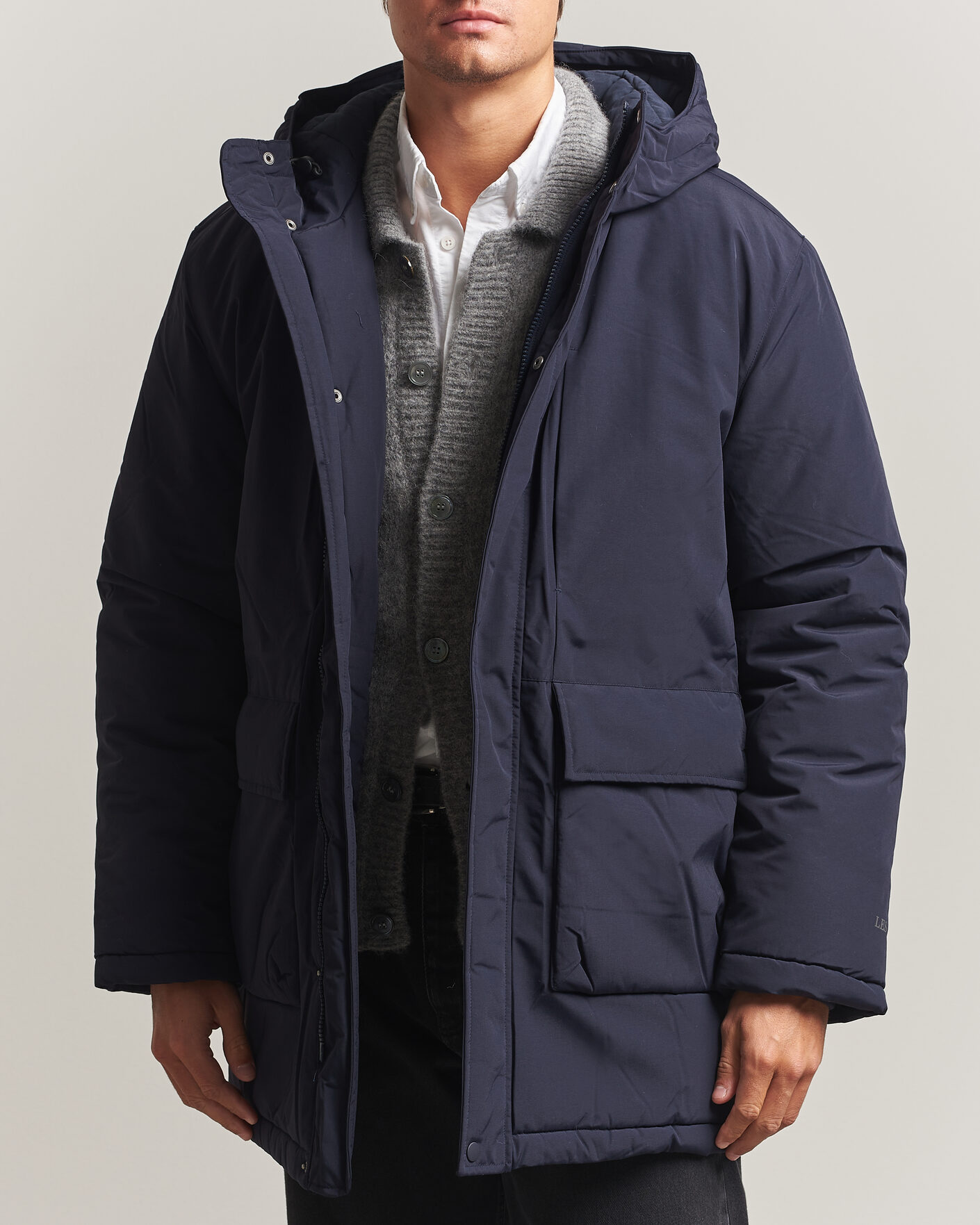 Herre | Jakker | LES DEUX | Padded Parka Coat Dark Navy
