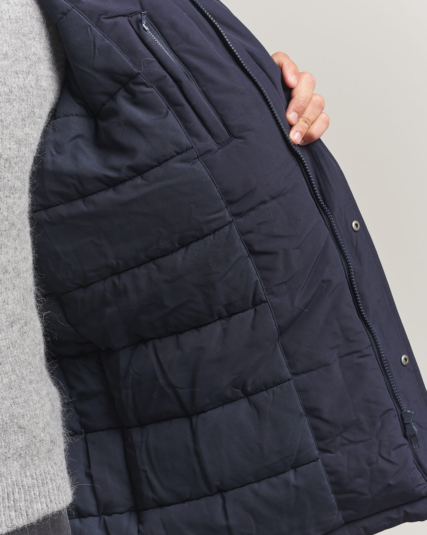 Herre | Jakker | LES DEUX | Padded Parka Coat Dark Navy