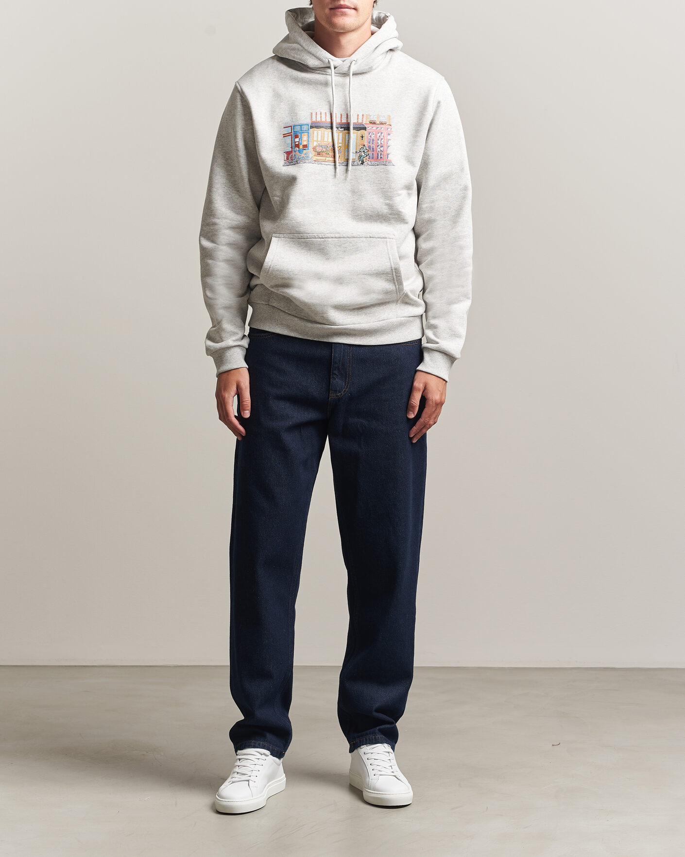 Herre | Gensere | LES DEUX | Market Hoodie Snow Melange