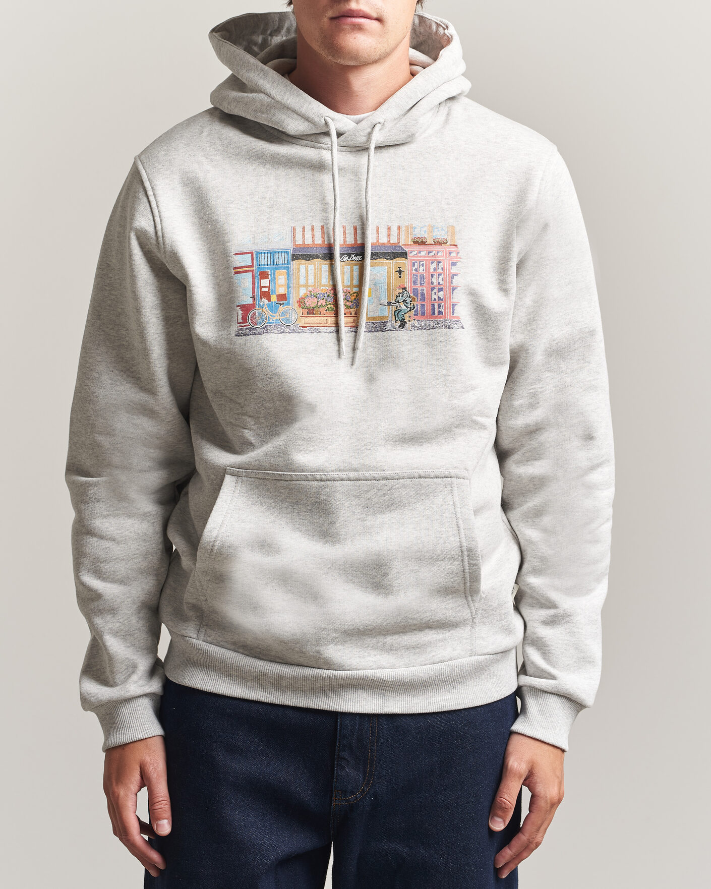 Herre | Gensere | LES DEUX | Market Hoodie Snow Melange