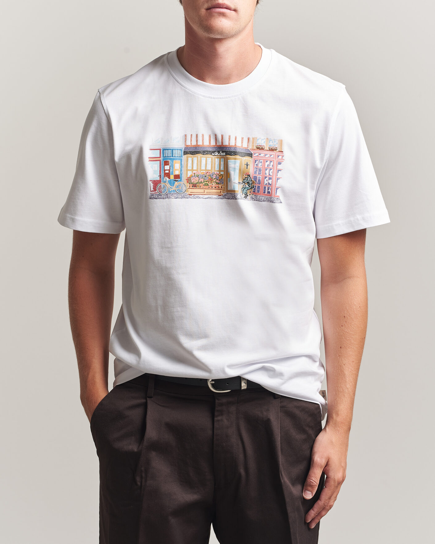 Herre | T-Shirts | LES DEUX | Market T-Shirt White