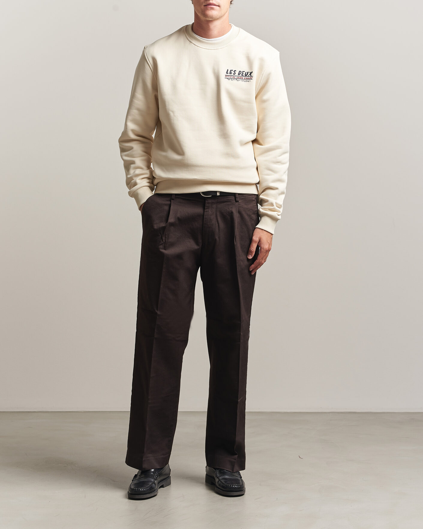 Herre | Gensere | LES DEUX | Record Sweatshirt Ivory
