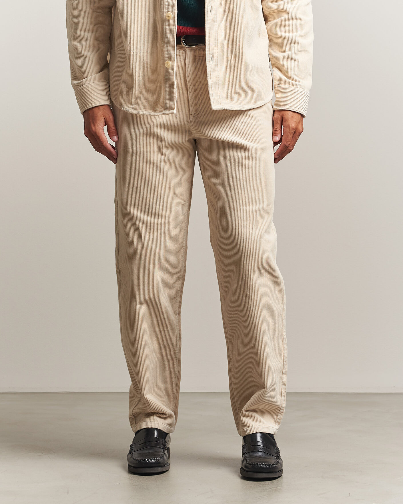 Herre | Bukser | LES DEUX | Corduroy Tapered Pants Ivory