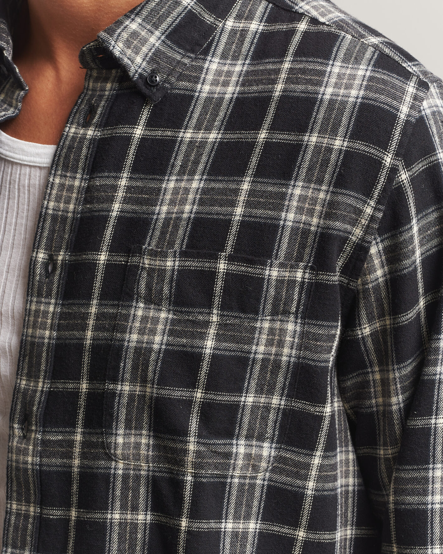 Herre | Skjorter | LES DEUX | Vintage Check Shirt Black