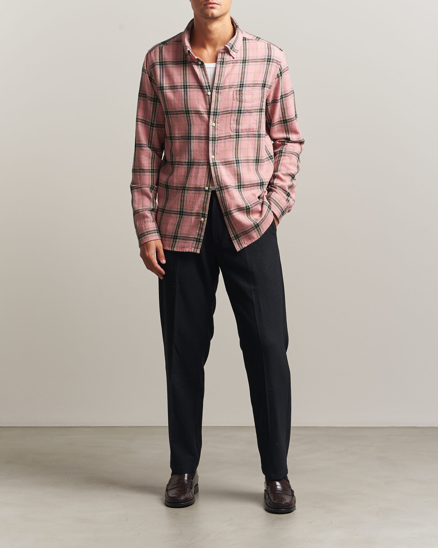Herre | Skjorter | LES DEUX | Vintage Check Shirt India Ink