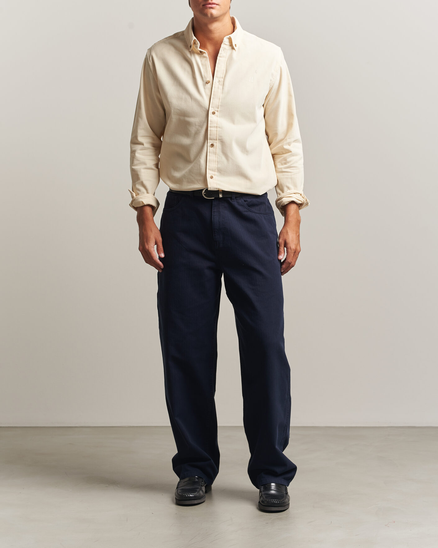 Herre | Skjorter | LES DEUX | Pinwale Corduroy Shirt Ivory