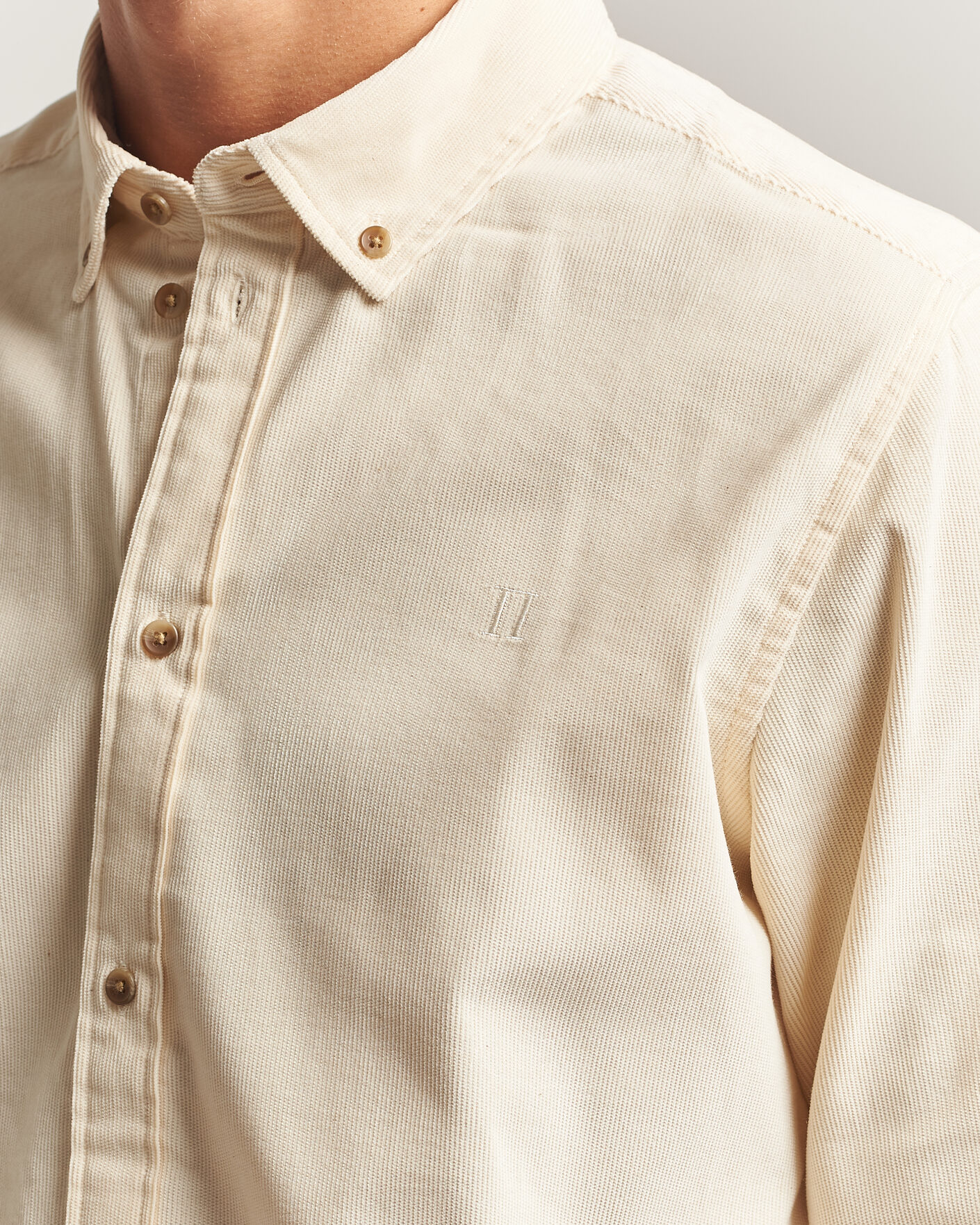 Herre | Skjorter | LES DEUX | Pinwale Corduroy Shirt Ivory