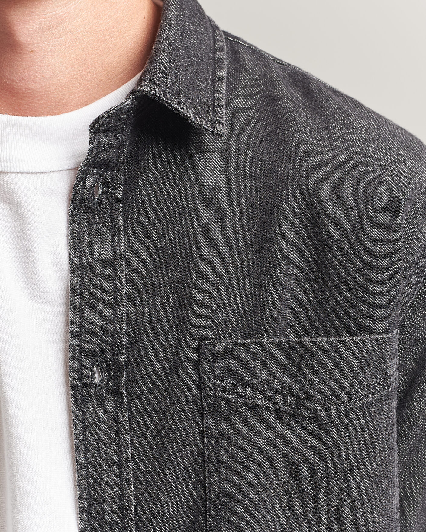 Herre | Skjorter | LES DEUX | Denim Shirt Black Wash