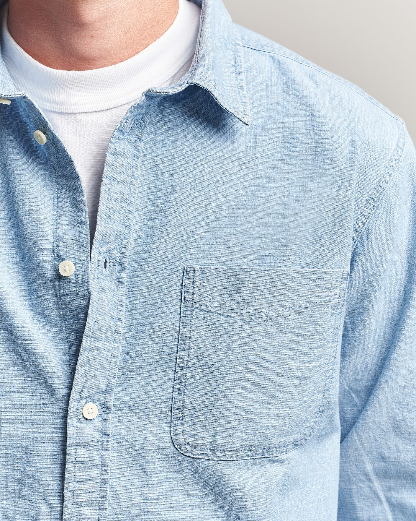Herre | Skjorter | LES DEUX | Chambray Shirt Light Blue Wash