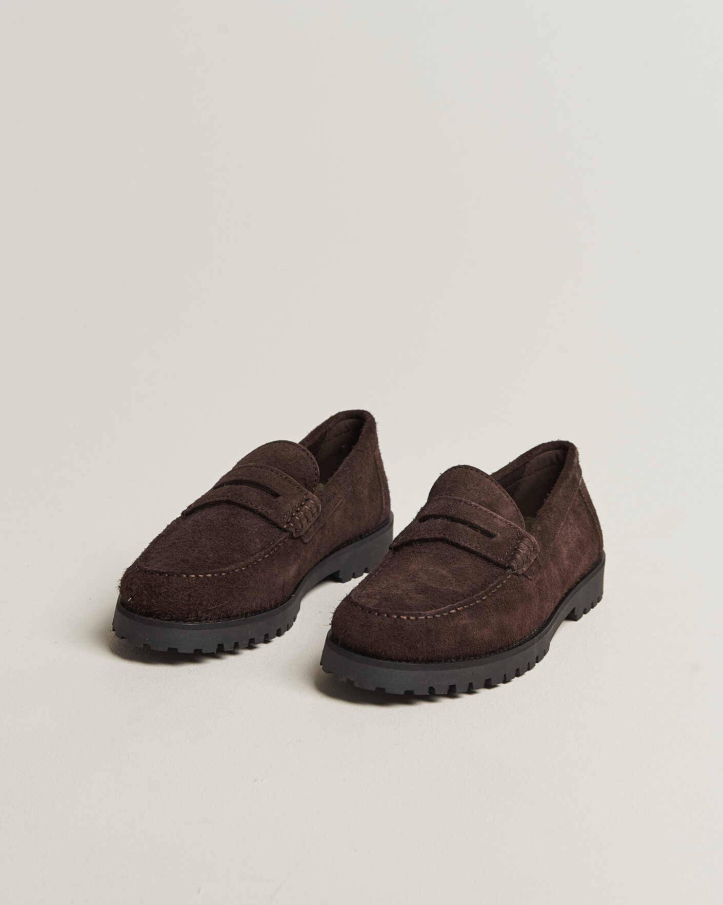 Herre | Loafers | LES DEUX | Hairy Suede Loafer Molé Brown