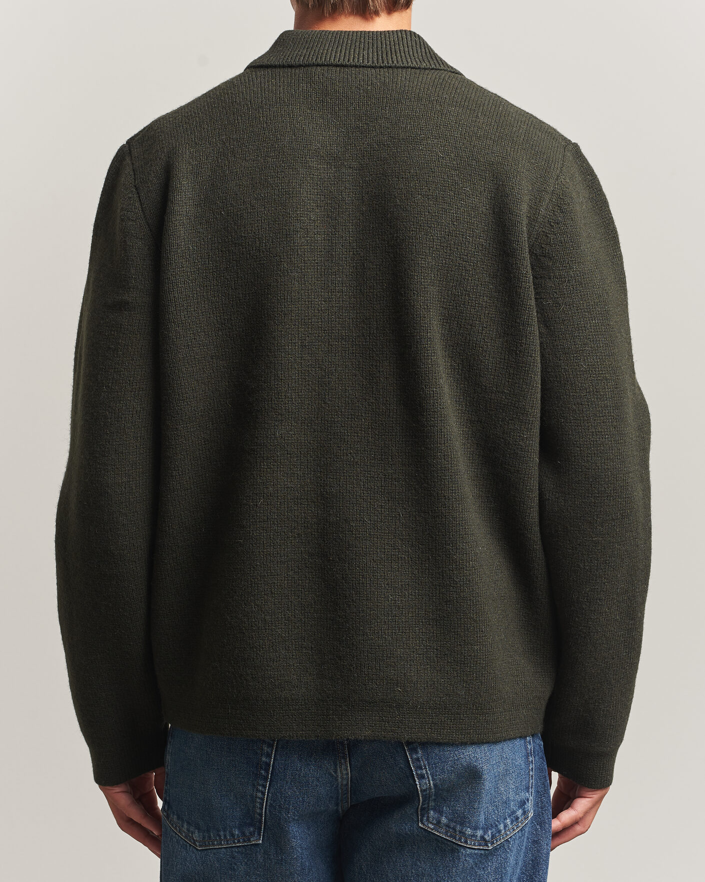 Herre | Gensere | LES DEUX | Milano Knit Overshirt Rosin Green