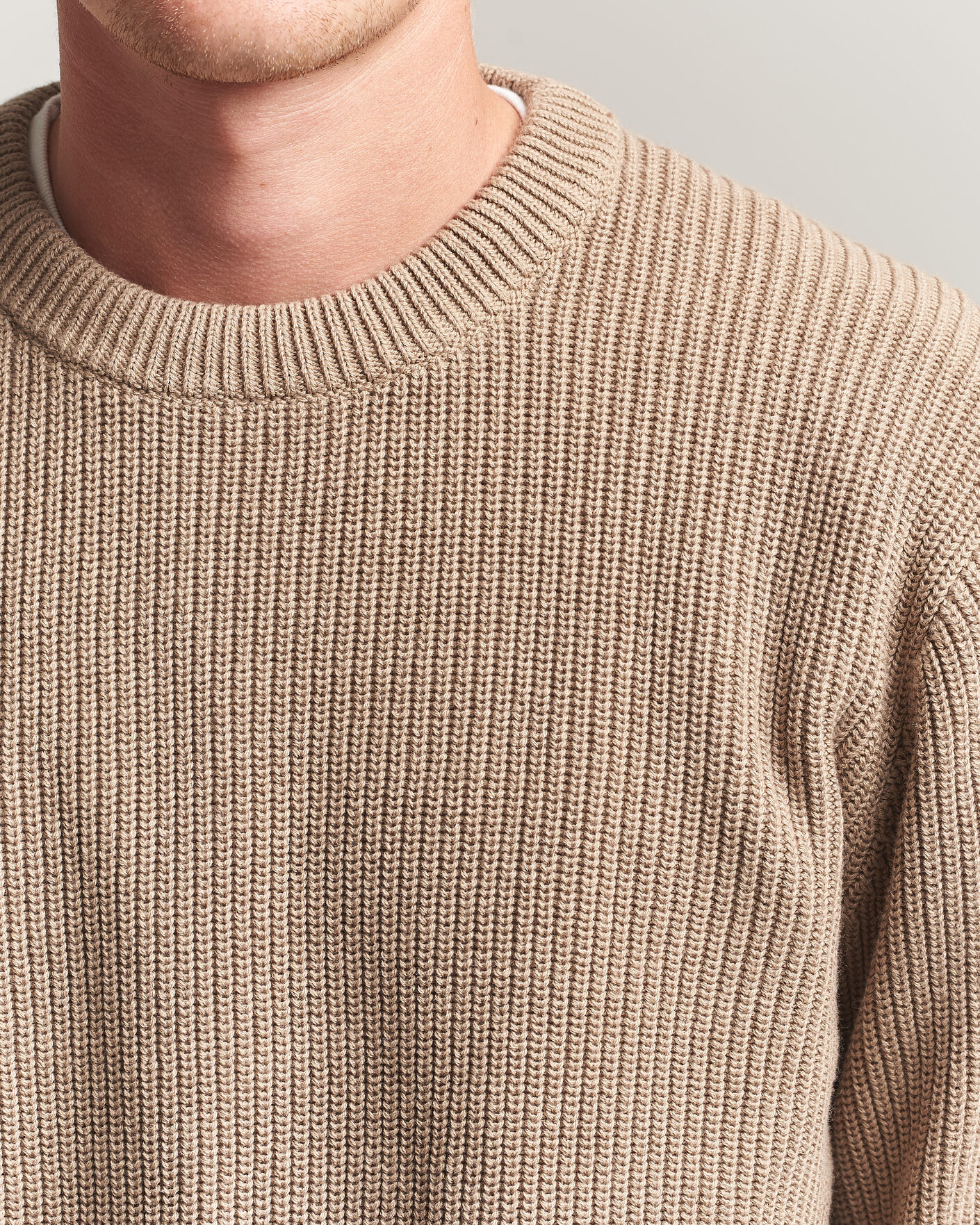 Herre | Gensere | LES DEUX | Rib Crewneck Knit Dark Sand