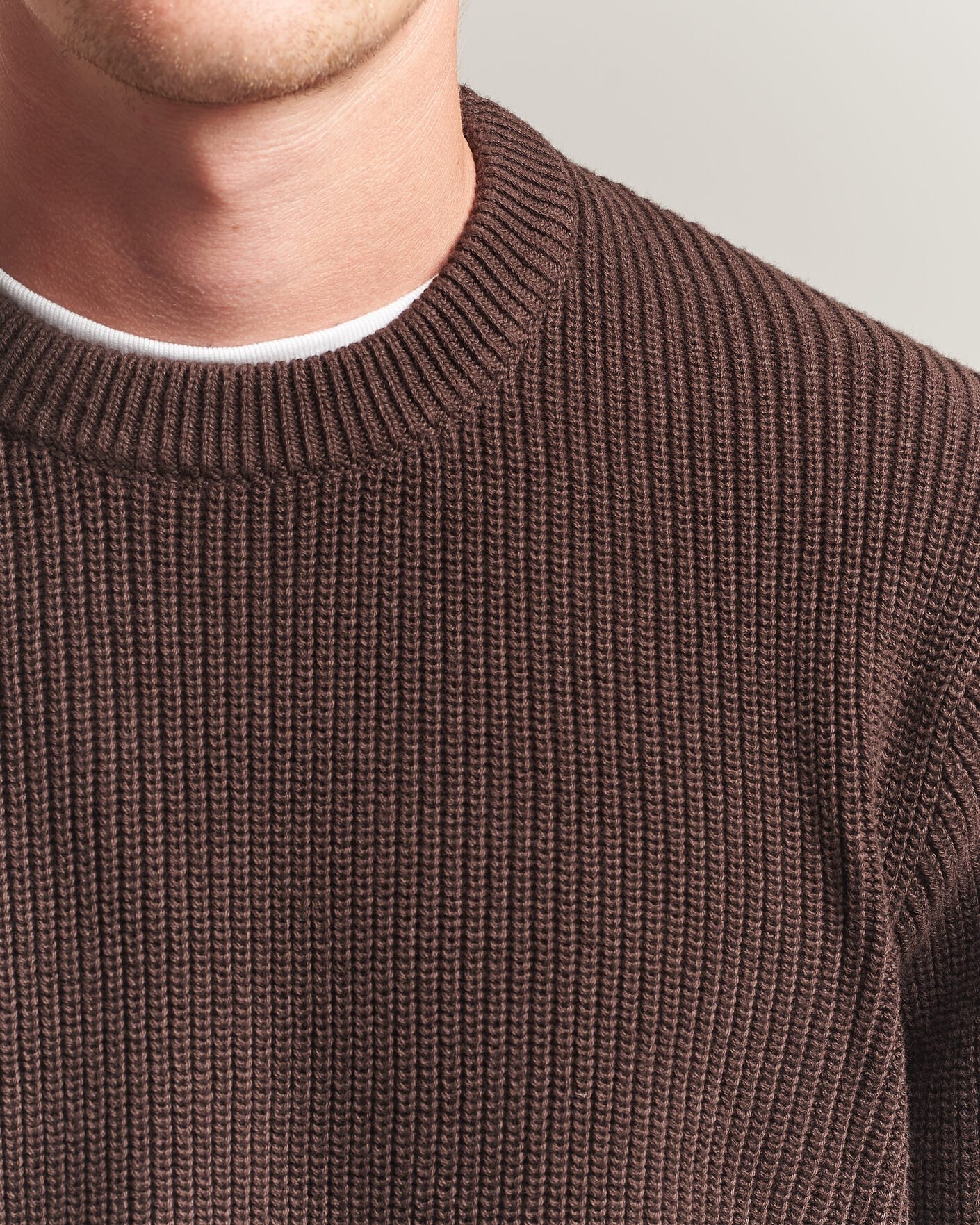 Herre | Gensere | LES DEUX | Rib Crewneck Knit Molé Brown