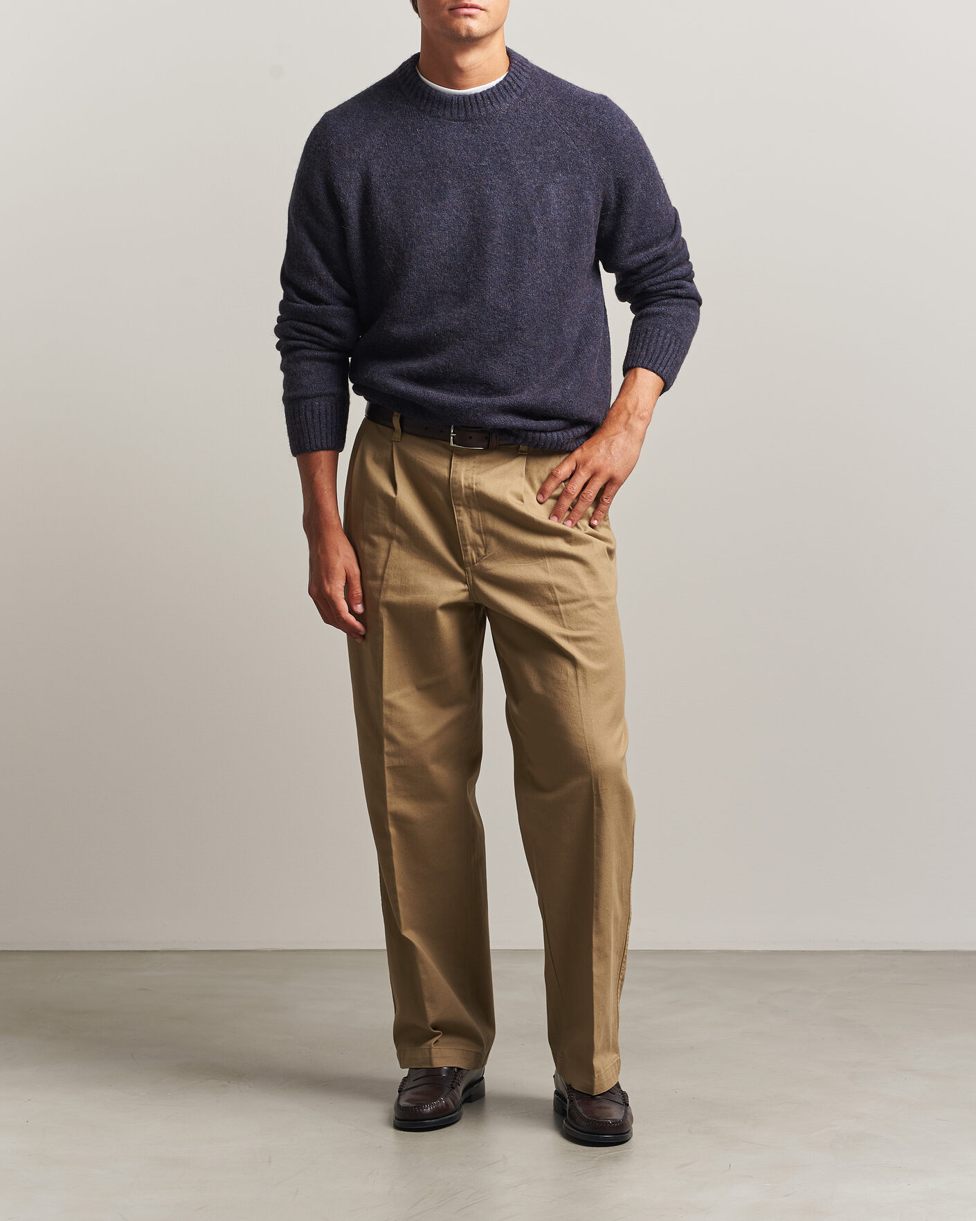 Herre | Gensere | LES DEUX | Soft Roundneck Knit Dark Navy