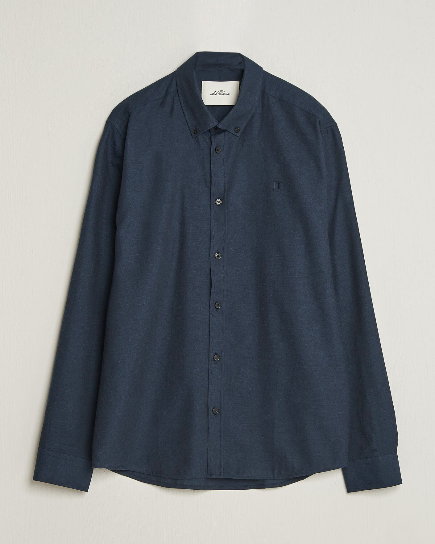 Herre | Skjorter | LES DEUX | Soft Flannel Shirt Dark Navy