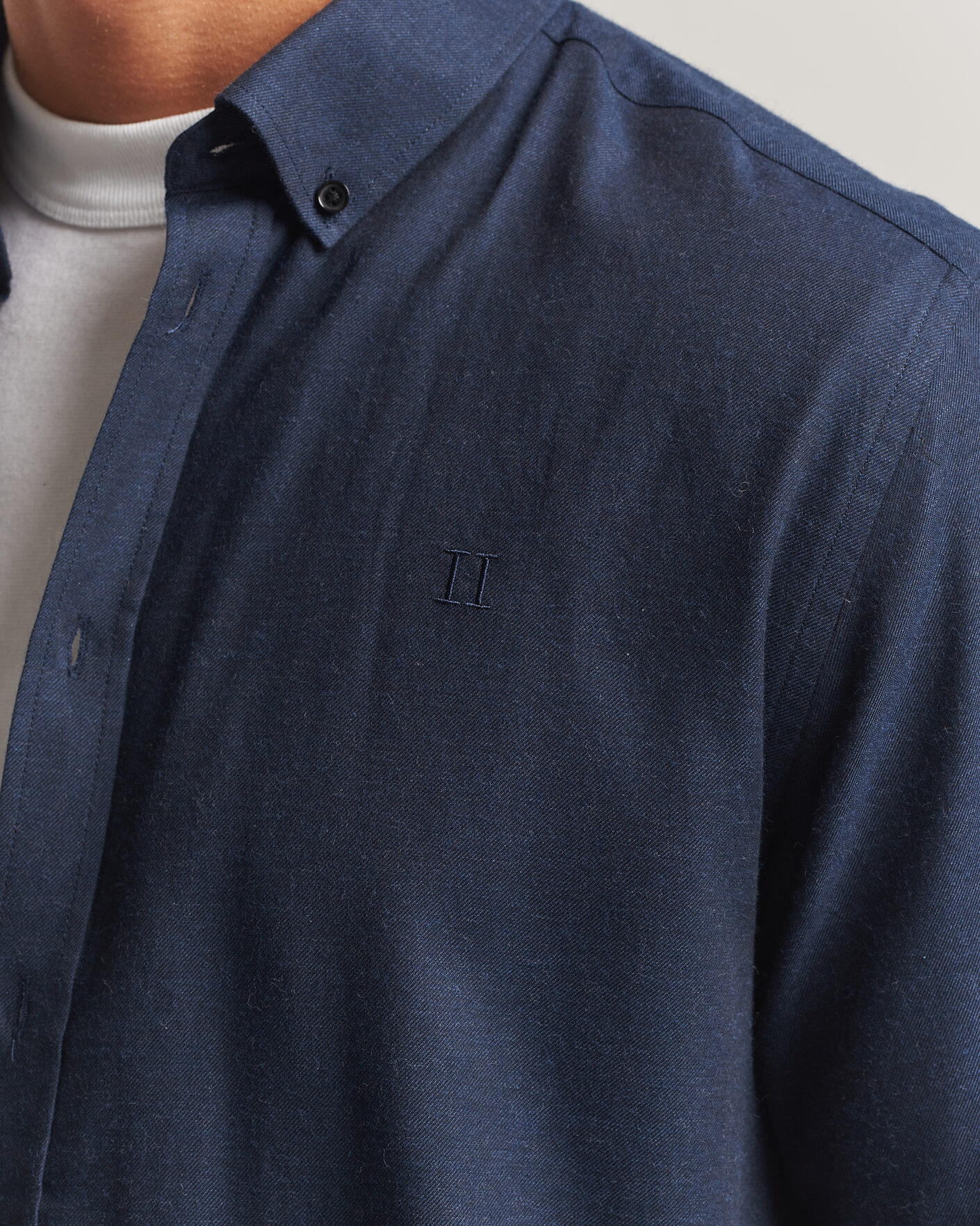 Herre | Skjorter | LES DEUX | Soft Flannel Shirt Dark Navy