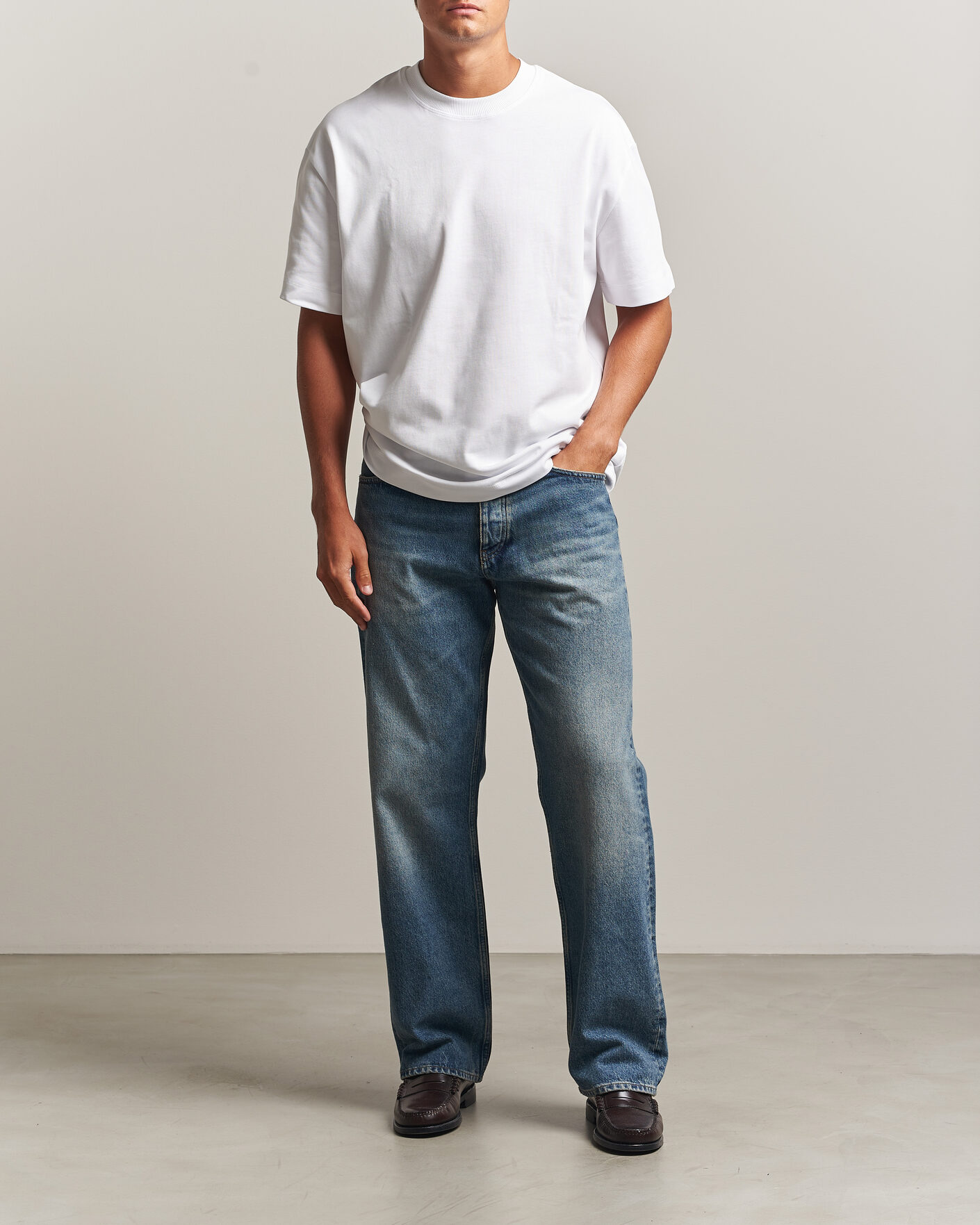 Herre | T-Shirts | LES DEUX | Heavyweight T-Shirt White