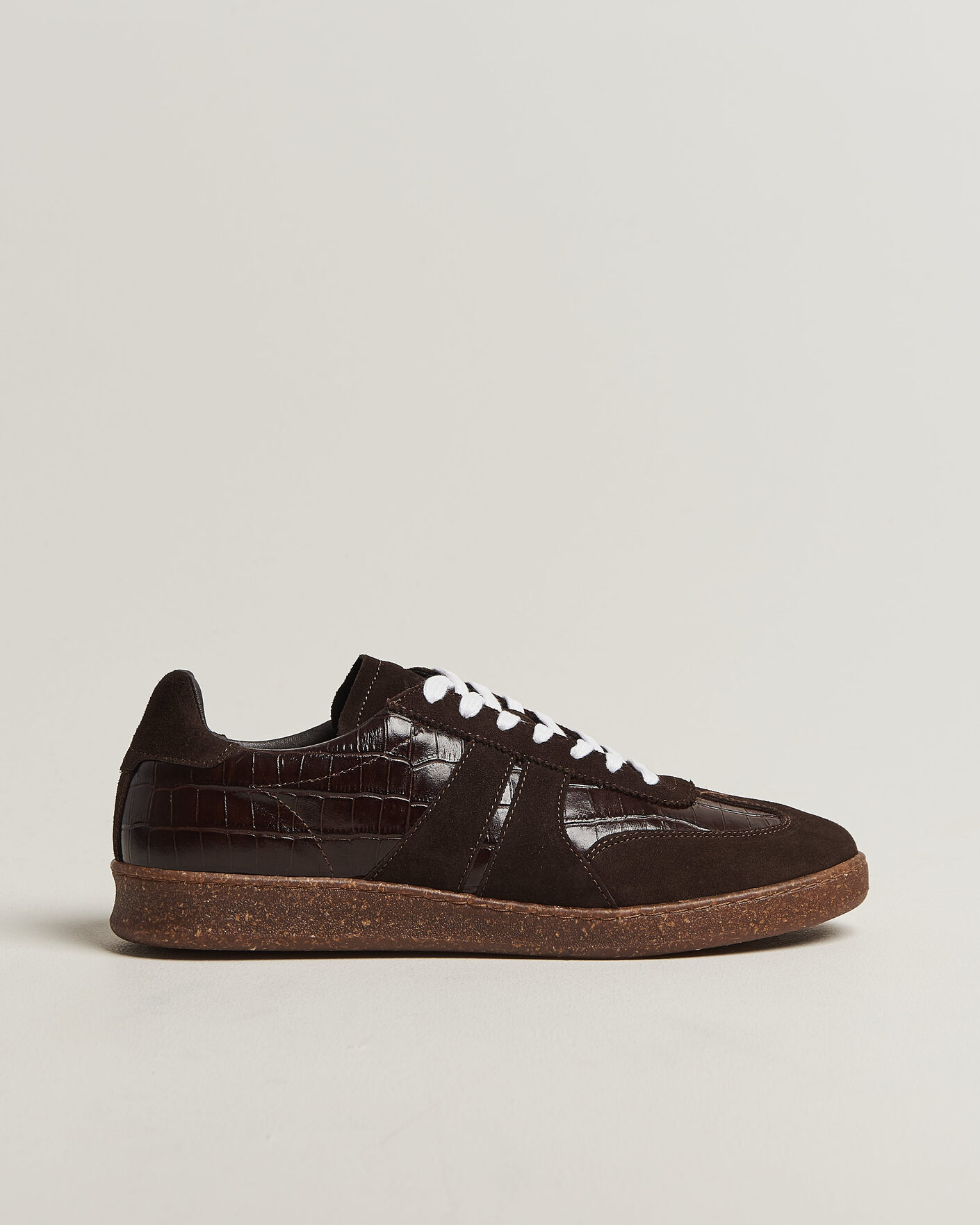 Herre | Sneakers | LES DEUX | Croco Sneaker Molé Brown