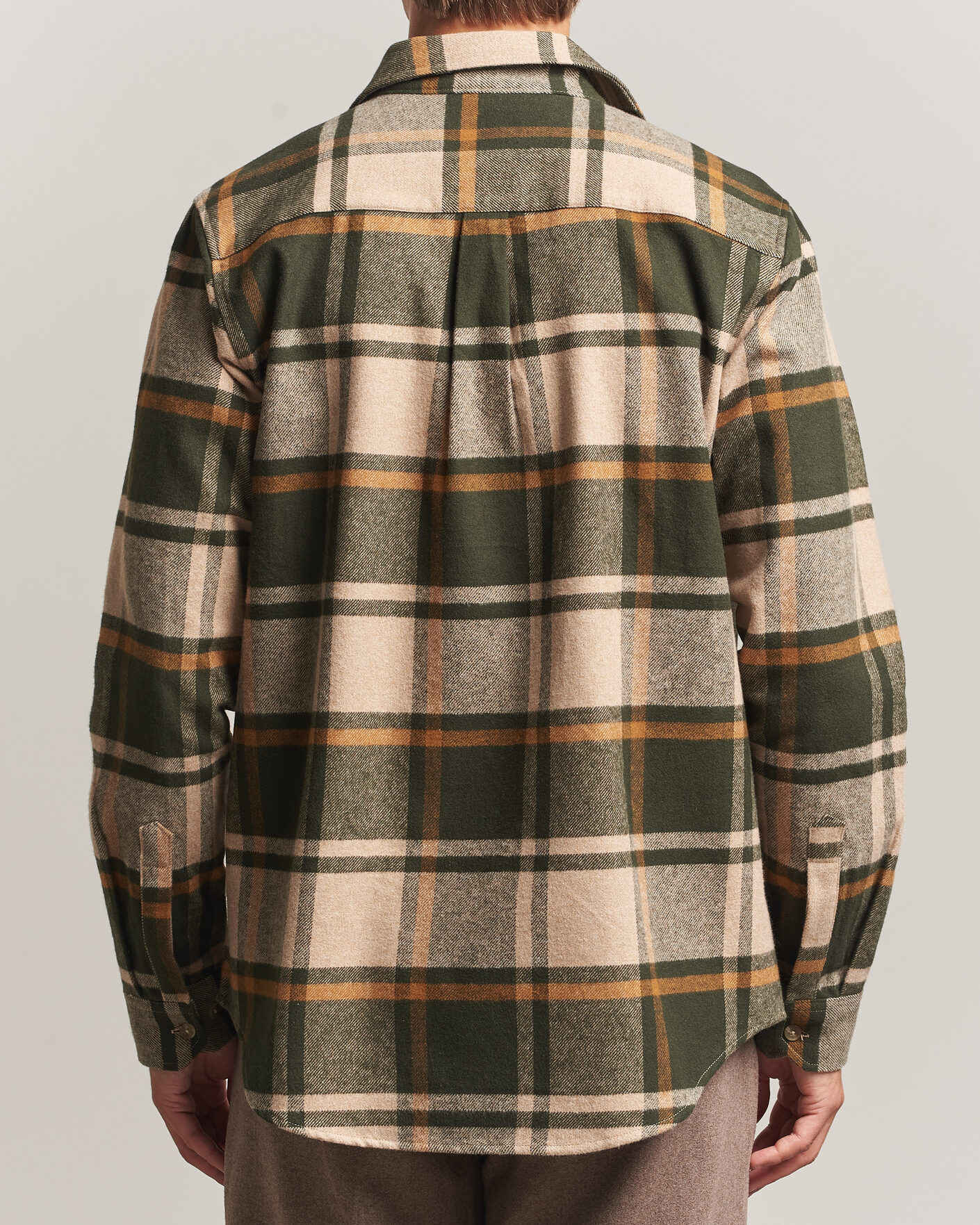Herre | Skjorter | LES DEUX | Check Flannel Shirt Rosin Green
