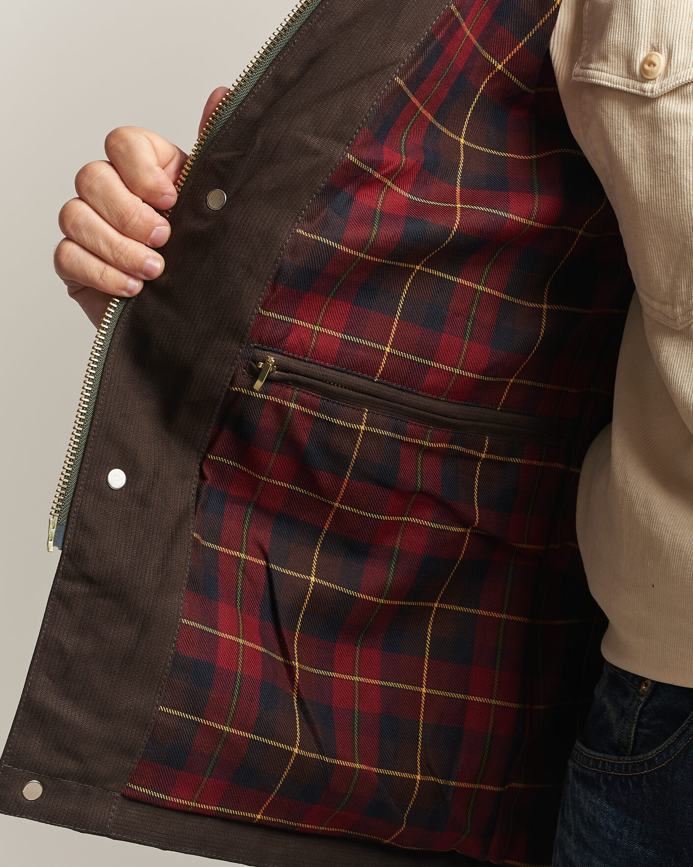 Herre | Jakker | Manifattura Ceccarelli | Rain Caban Wax Cloth Dark Green