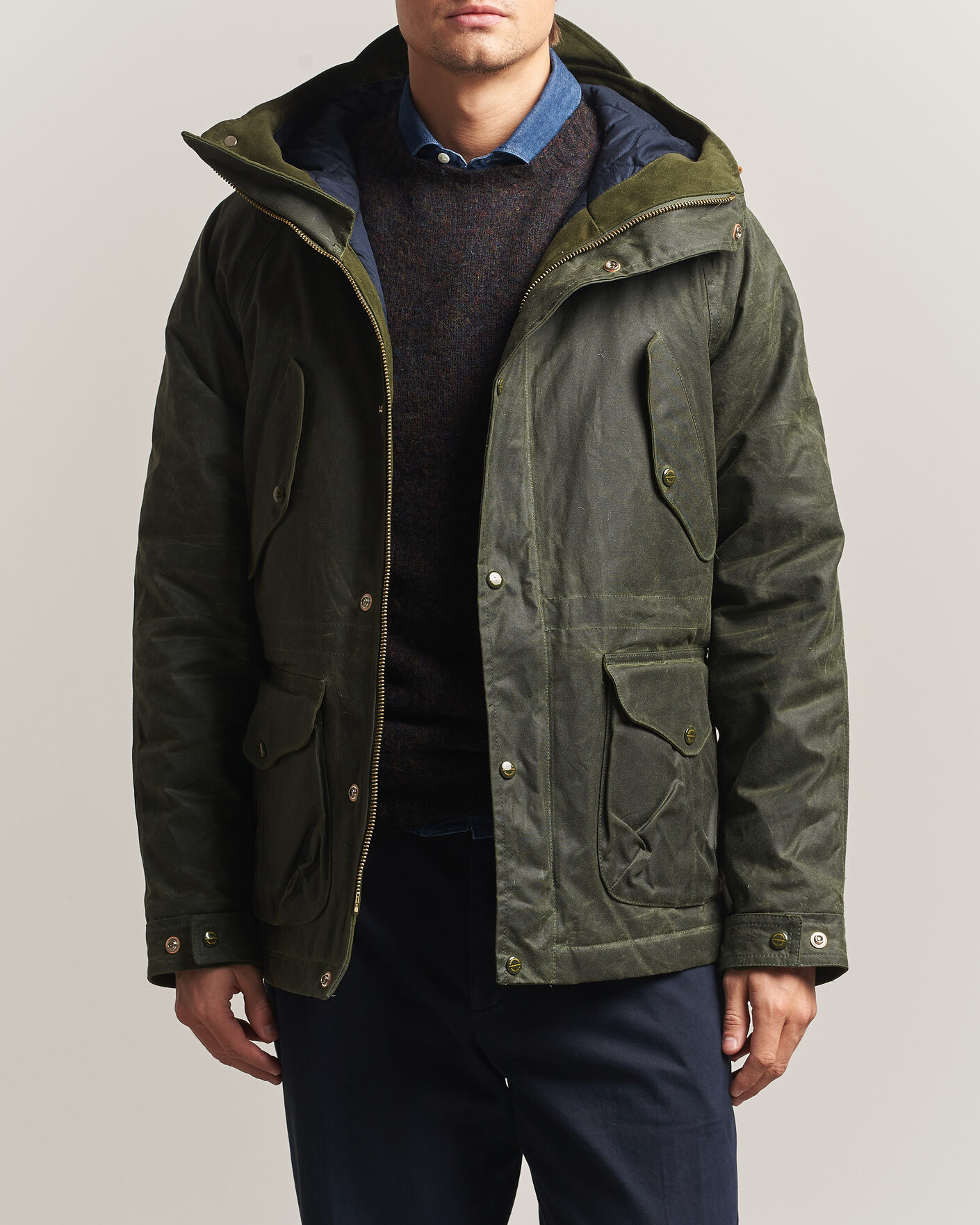 Herre | Jakker | Manifattura Ceccarelli | New Fisherman Parka Dark Green