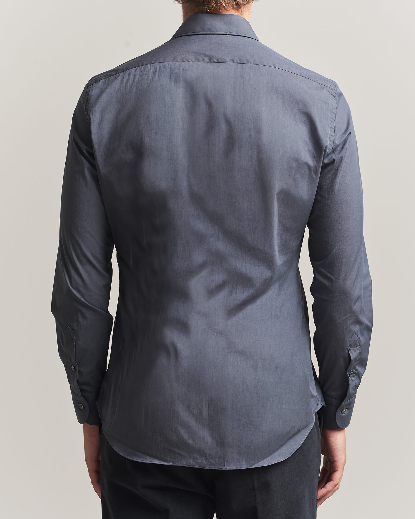 Herre | Skjorter | Mazzarelli | Soft Cotton Popeline Shirt Grey