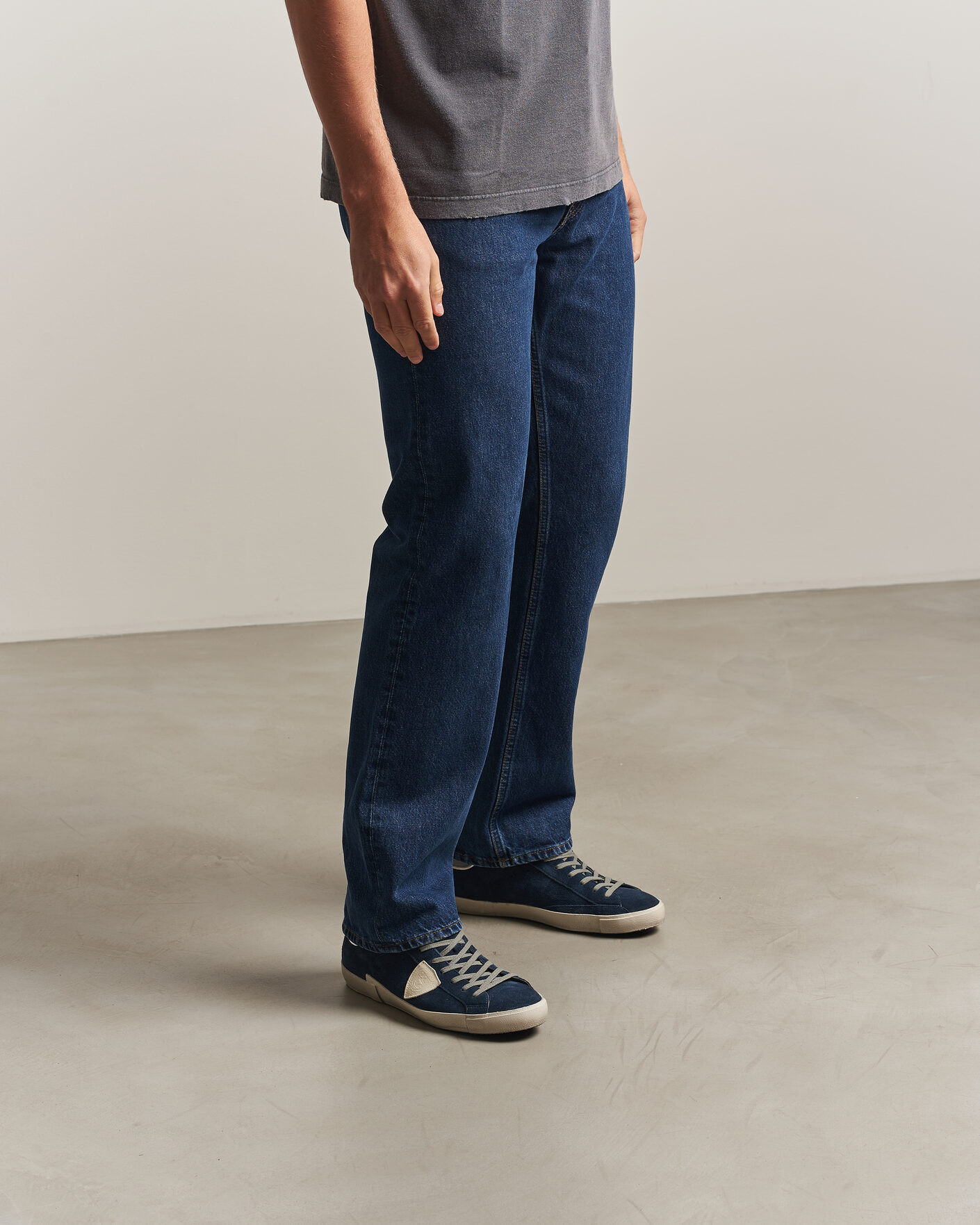 Herre | Sneakers | Philippe Model | PRSX Low Top Suede Sneaker Blue/Grey