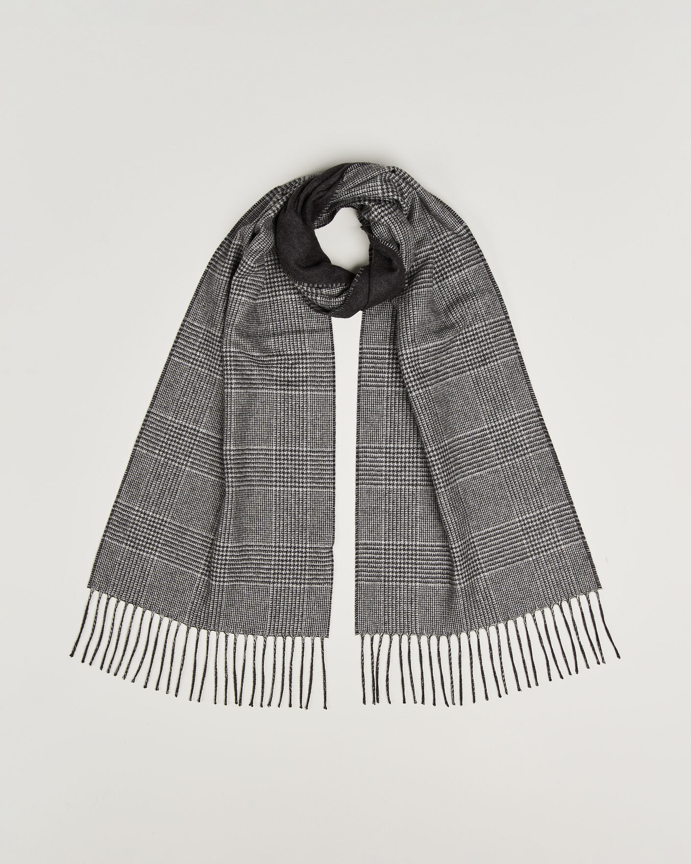 Herre | Skjerf | Piacenza Cashmere | Cashmere/Silk Glencheck Scarf Grey Melange
