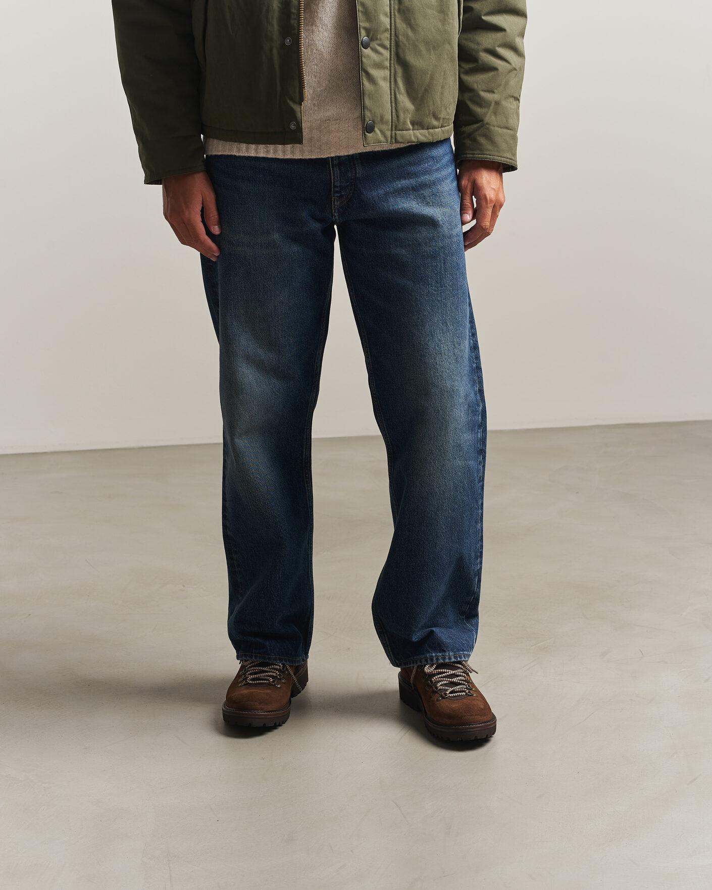 Herre | Støvler | Astorflex | Forflex Low Mountain Shoe Dark Khaki Suede