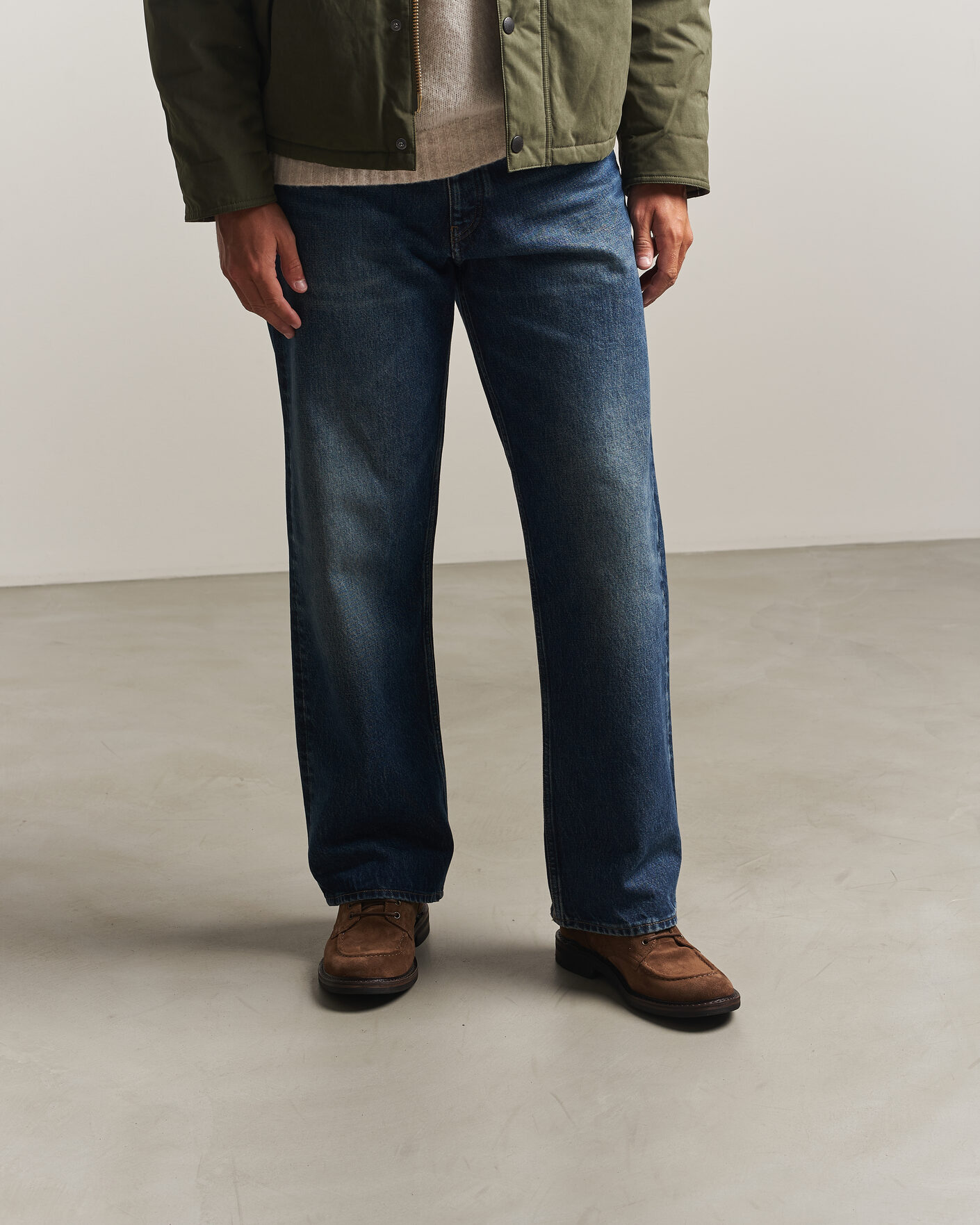 Herre | Støvler | Astorflex | Nuvoflex Dainite Lace Up Boot Dark Khaki Suede