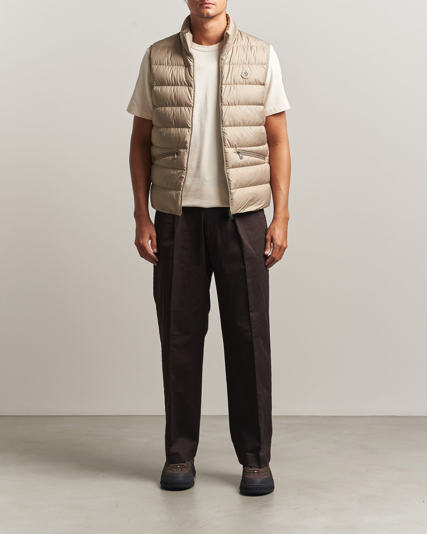 Herre | Vester | Moncler | Treompan Down Vest Brown