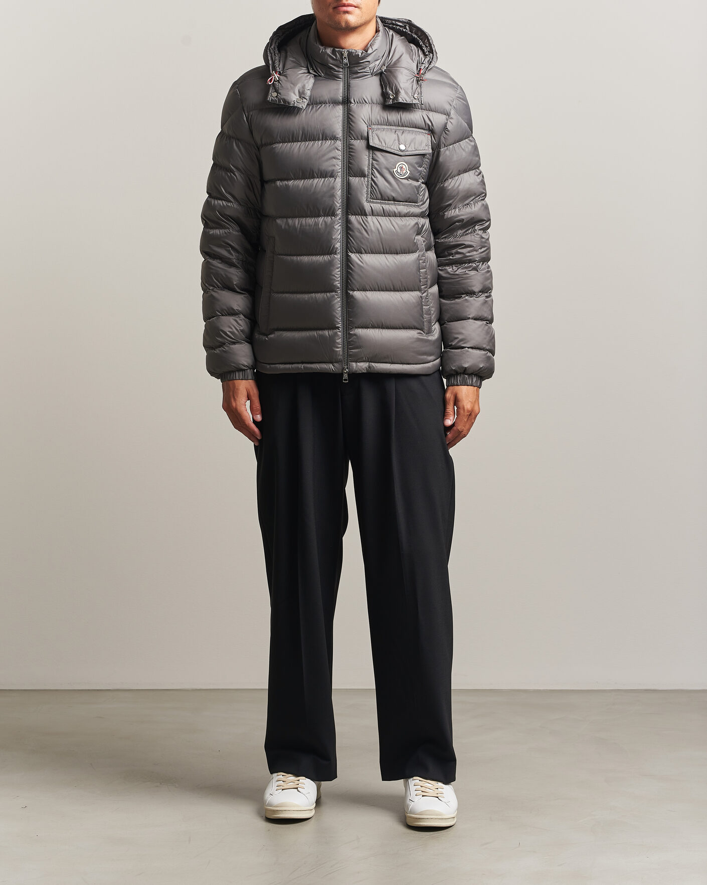 Herre | Jakker | Moncler | Verith Hooded Down Jacket Grey