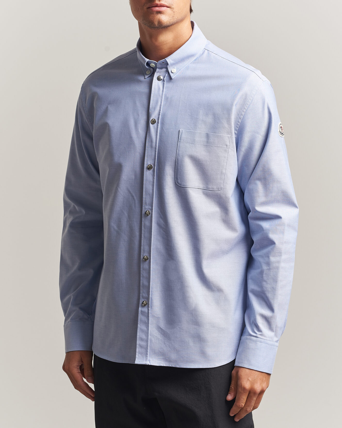 Herre | Skjorter | Moncler | Popeline Shirt Light Blue