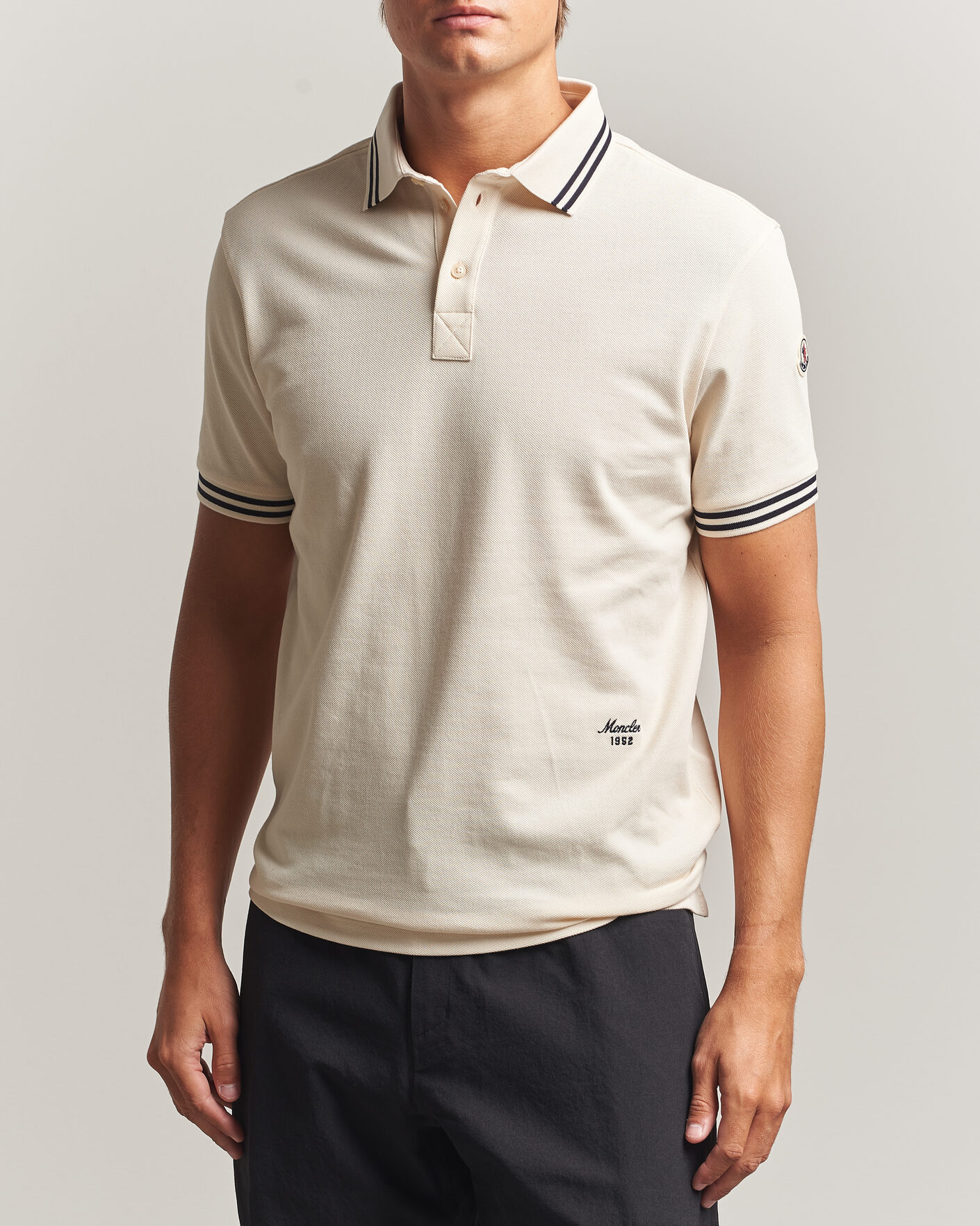 Herre | Pikéer | Moncler | Contrast Collar Polo Off White