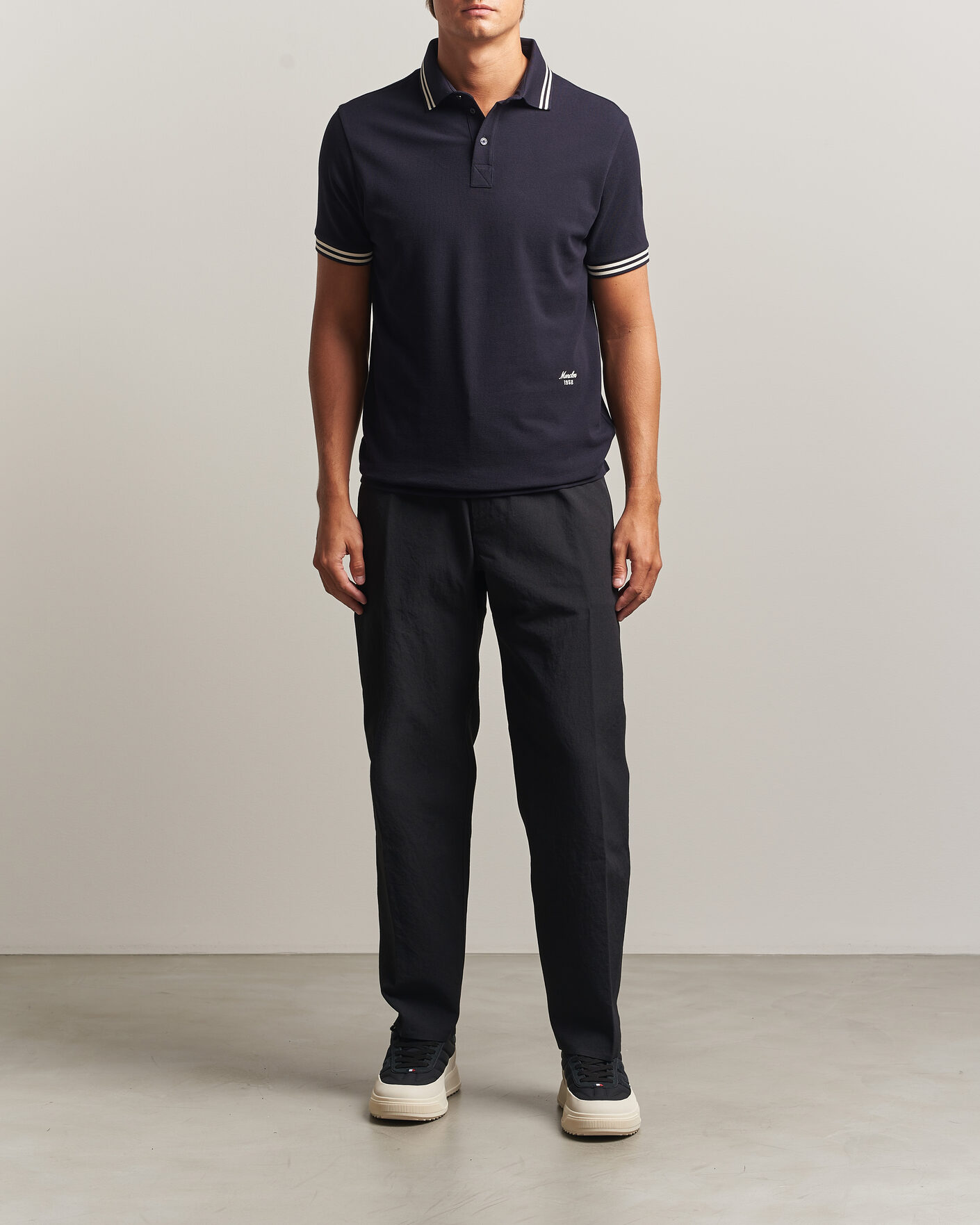 Herre | Pikéer | Moncler | Contrast Collar Polo Navy