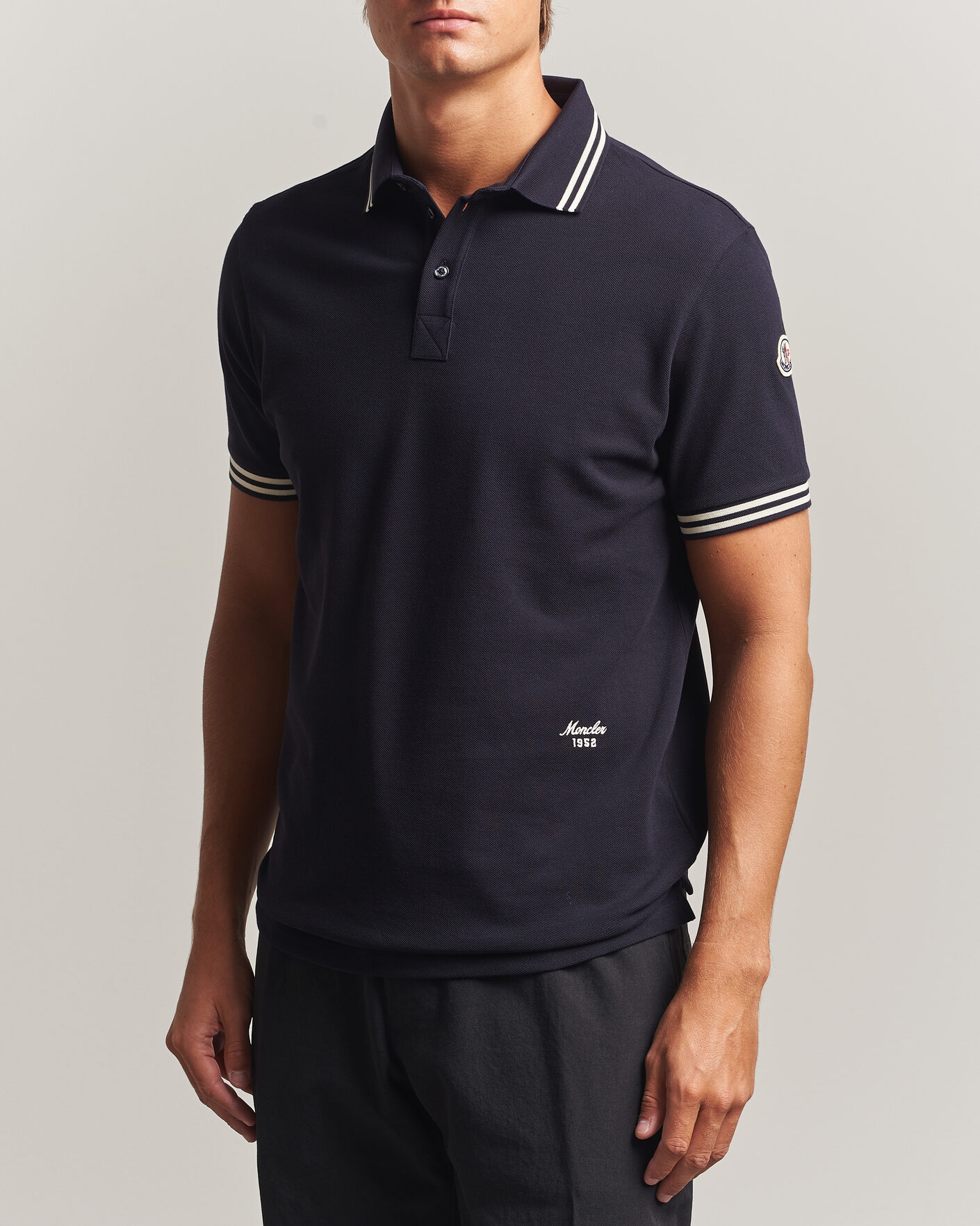 Herre | Pikéer | Moncler | Contrast Collar Polo Navy