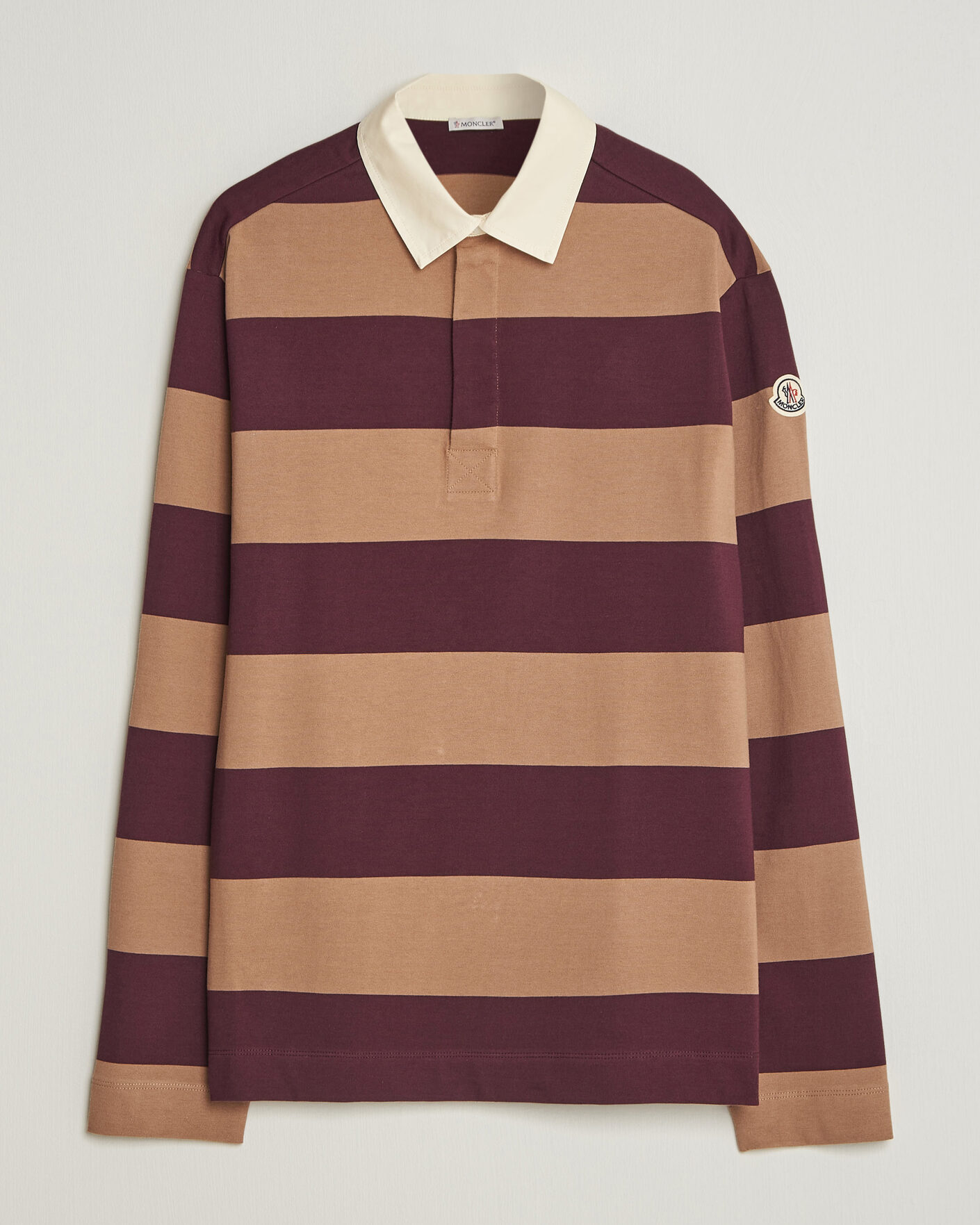 Herre | Gensere | Moncler | Striped Rugby Sweater Brown/Burgundy