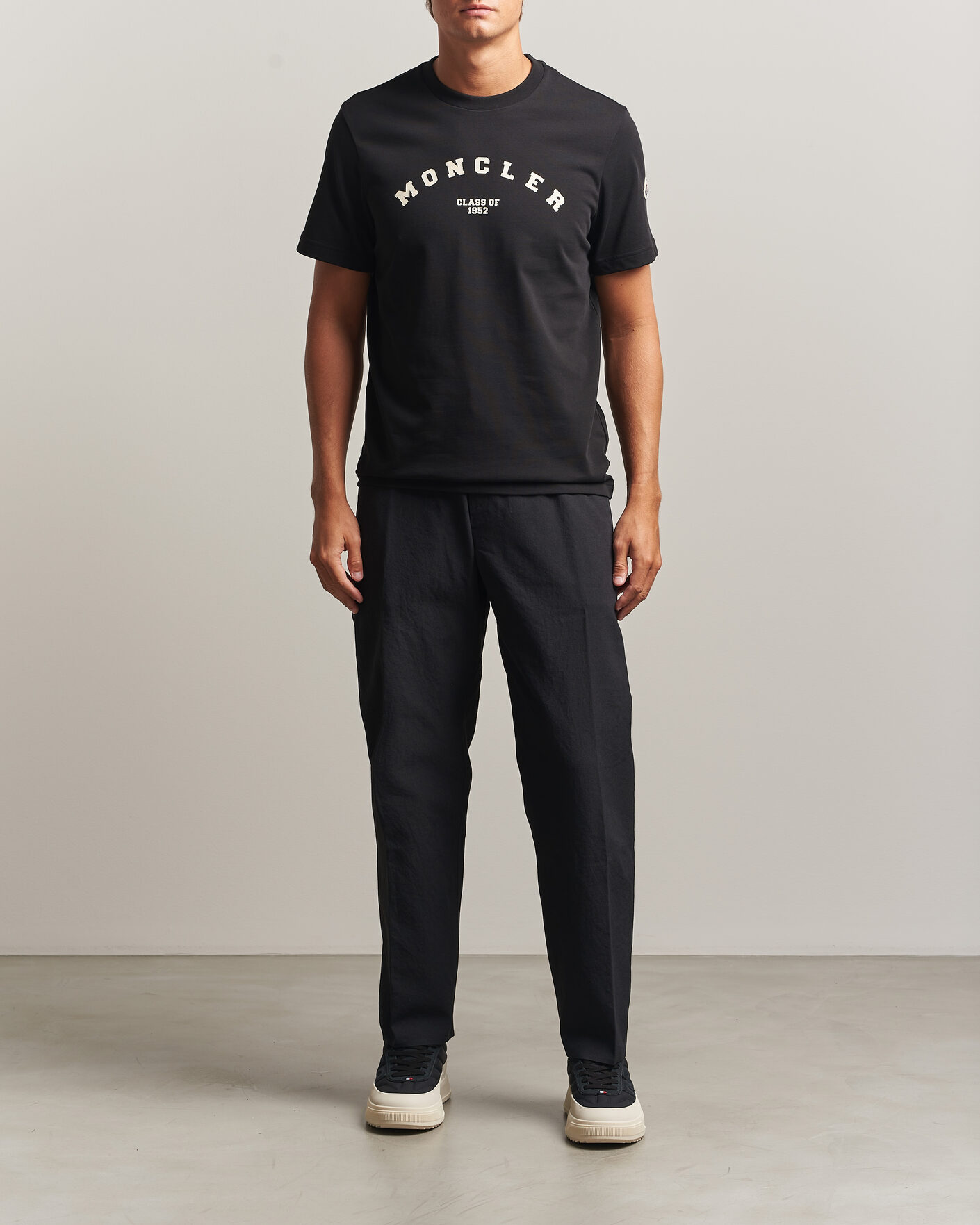 Herre | T-Shirts | Moncler | College Logo T-Shirt Black