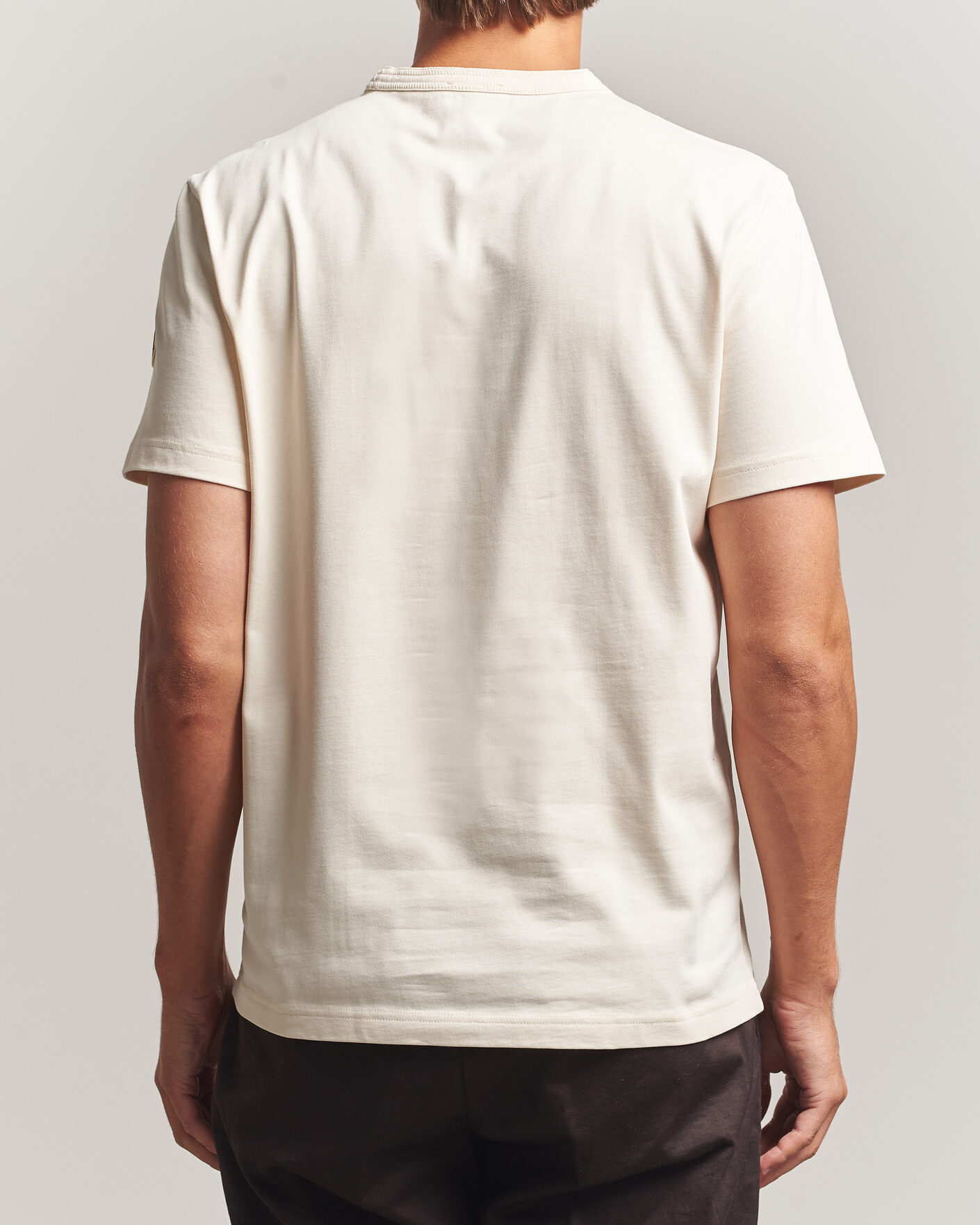 Herre | T-Shirts | Moncler | Varsity Logo T-Shirt Off White