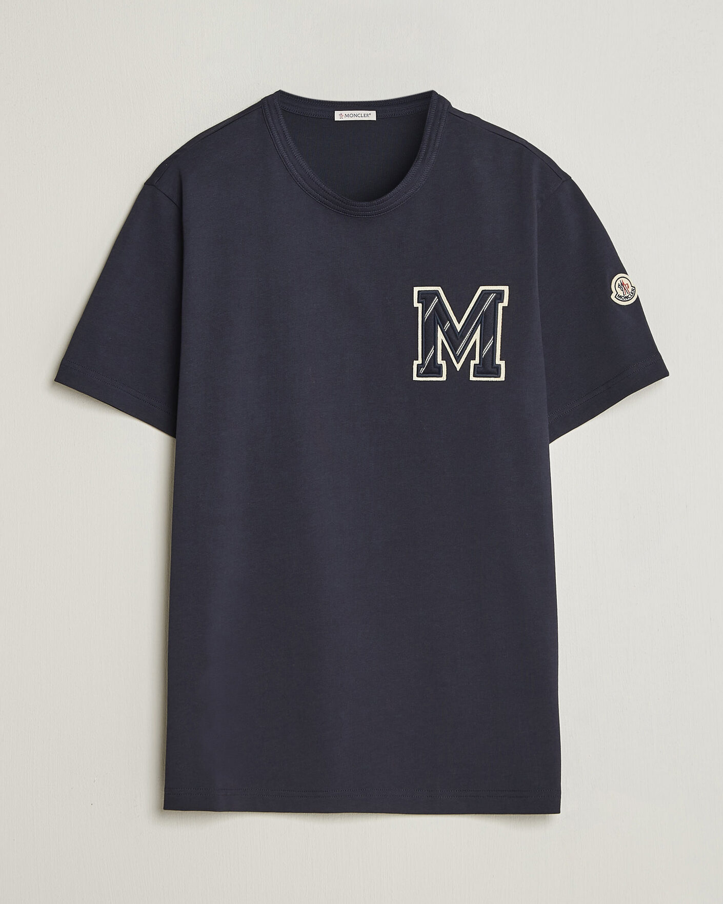 Herre | T-Shirts | Moncler | Varsity Logo T-Shirt Navy