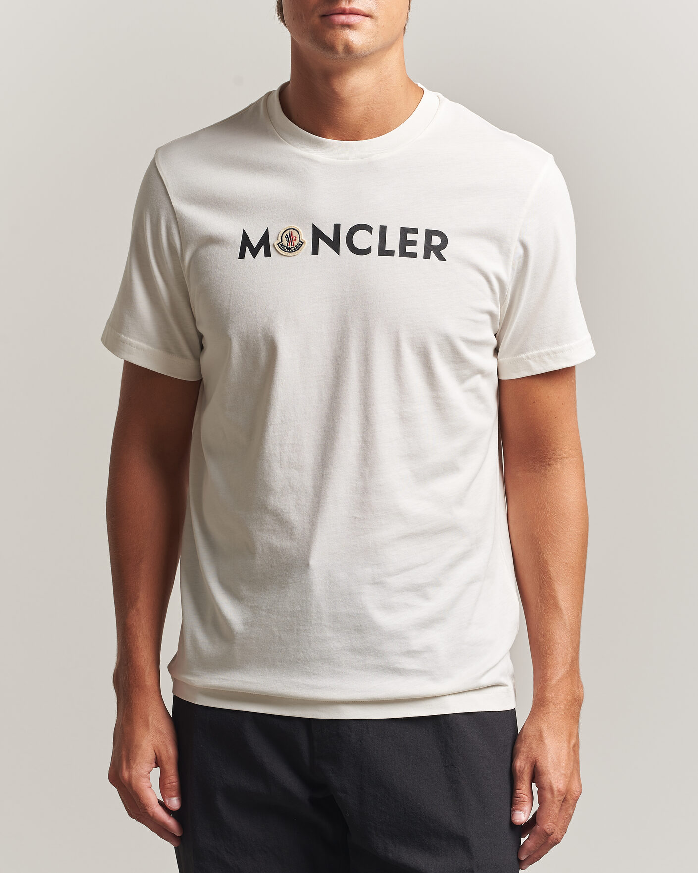 Herre | T-Shirts | Moncler | Logo Lettering T-Shirts White
