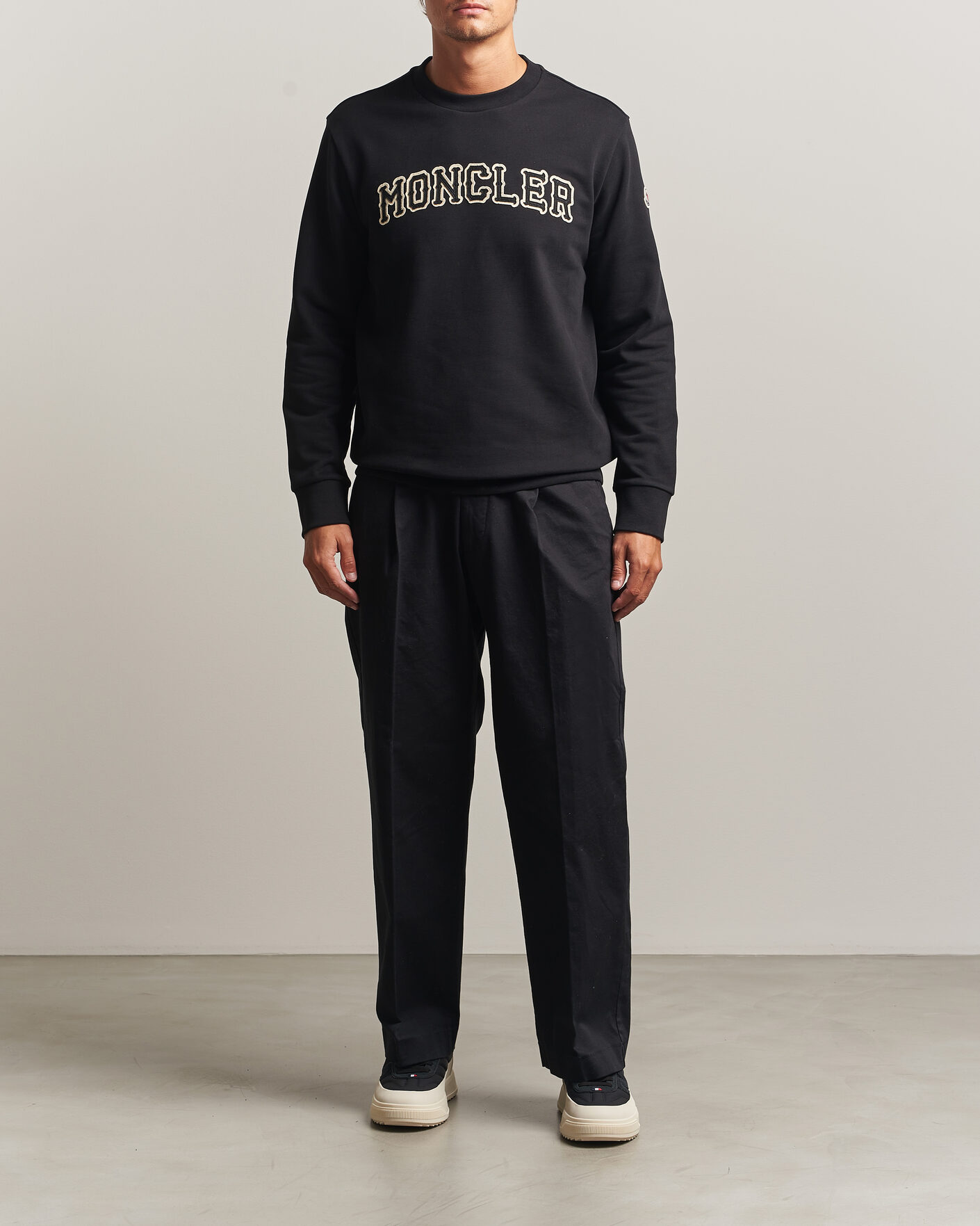 Herre | Gensere | Moncler | College Logo Sweatshirt Black