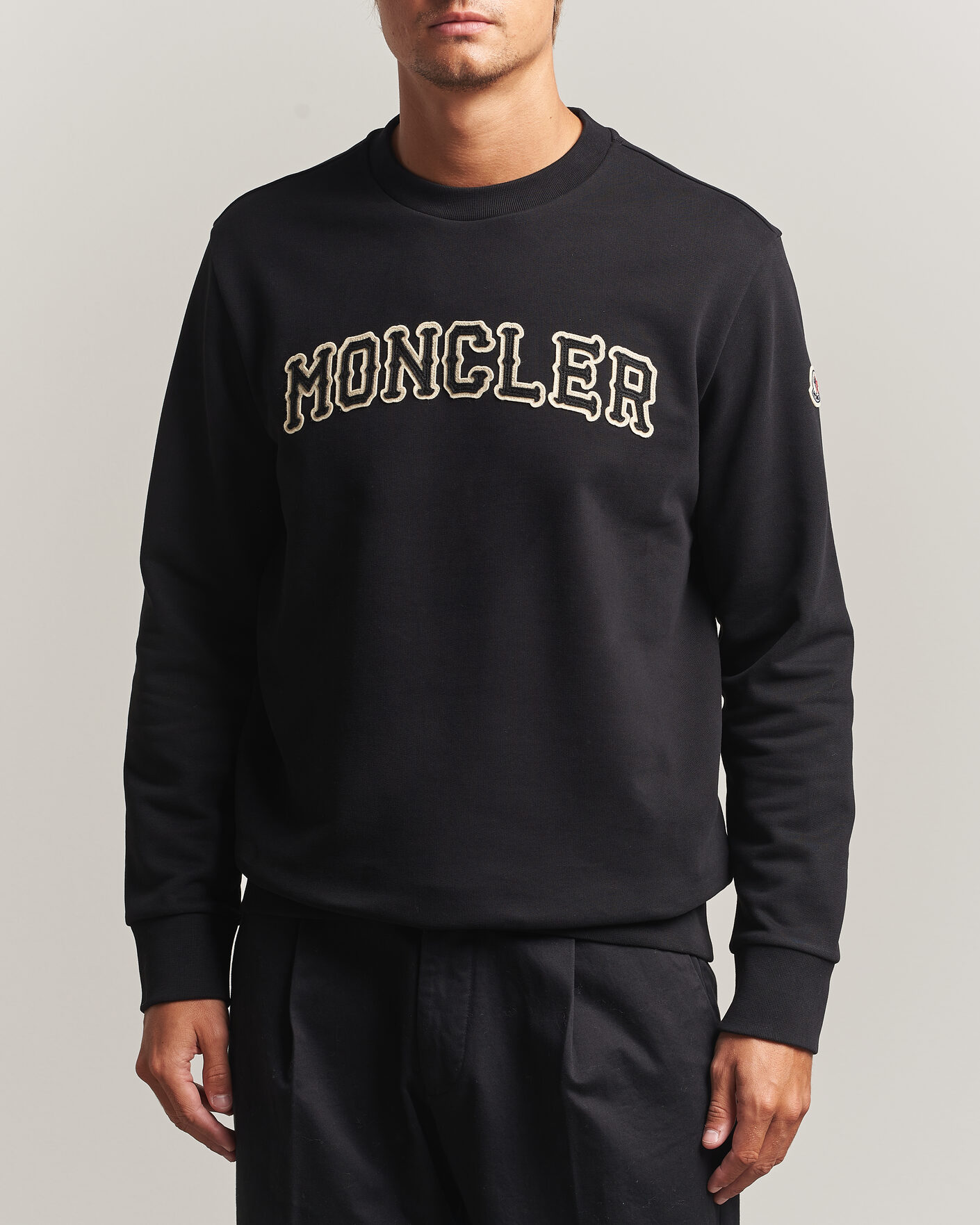 Herre | Gensere | Moncler | College Logo Sweatshirt Black