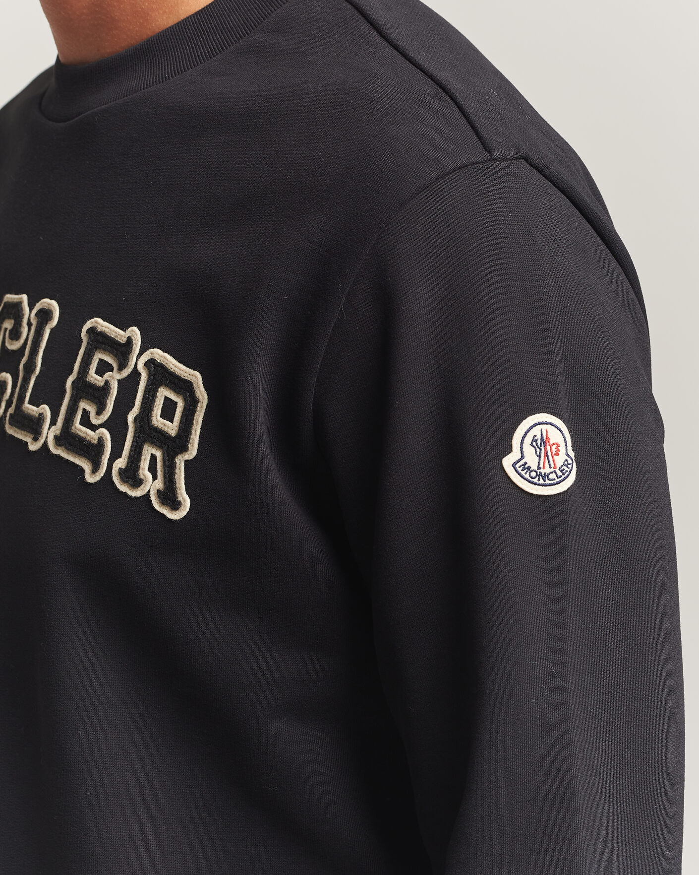 Herre | Gensere | Moncler | College Logo Sweatshirt Black
