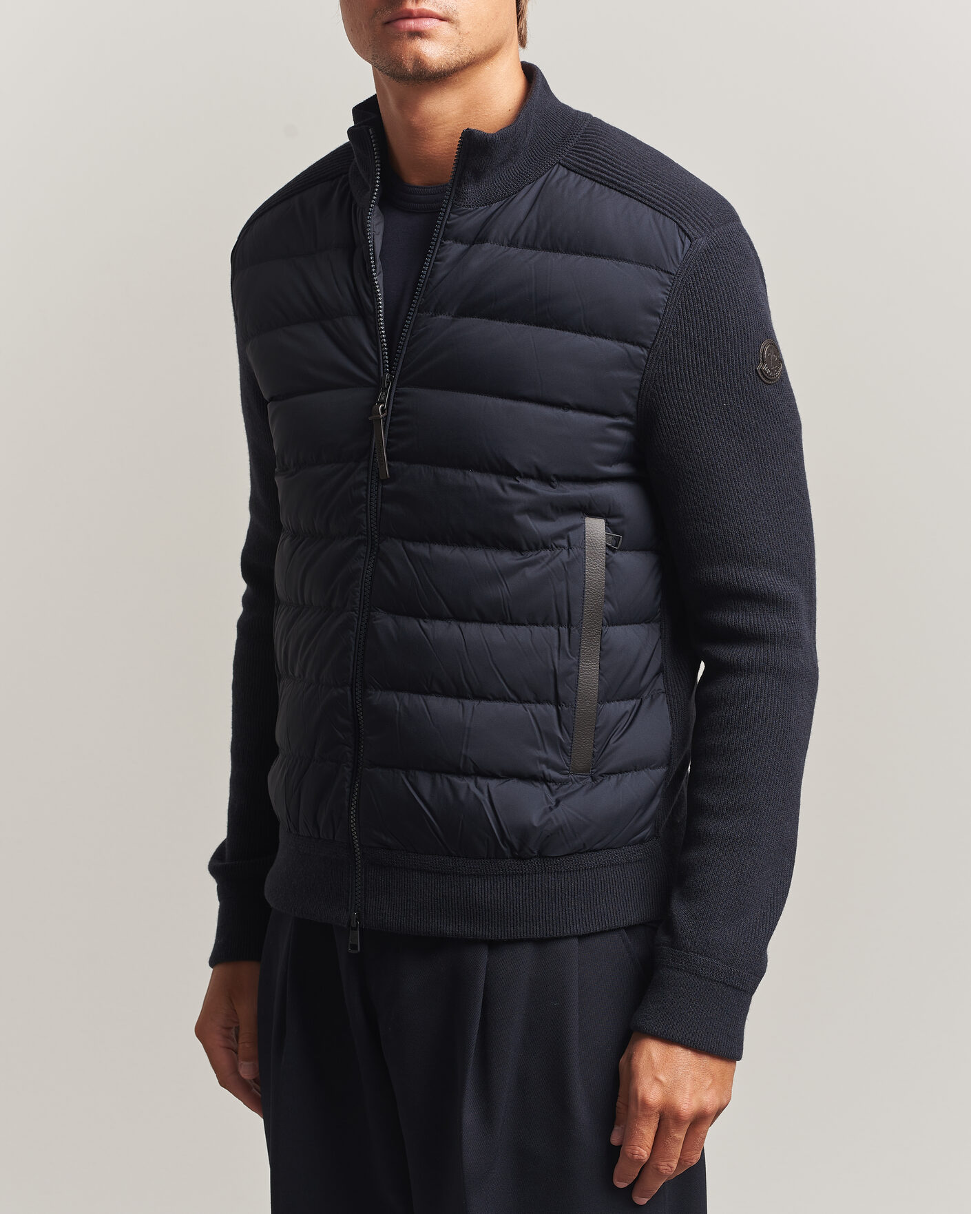 Herre | Jakker | Moncler | Wool/Cashmere Hybrid Jacket Navy