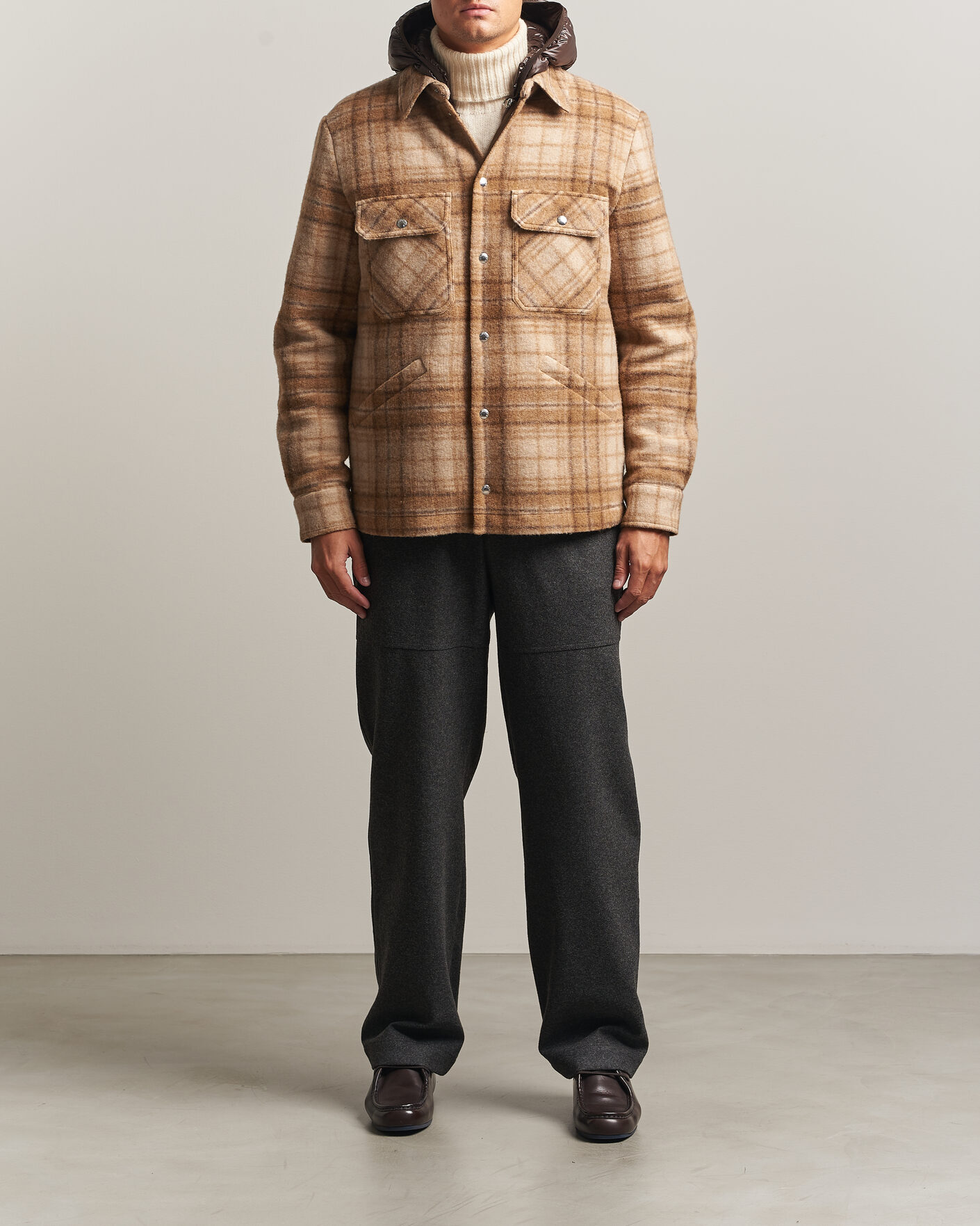 Herre | Jakker | Moncler | Nyvalin Shirt Jacket Brown Check