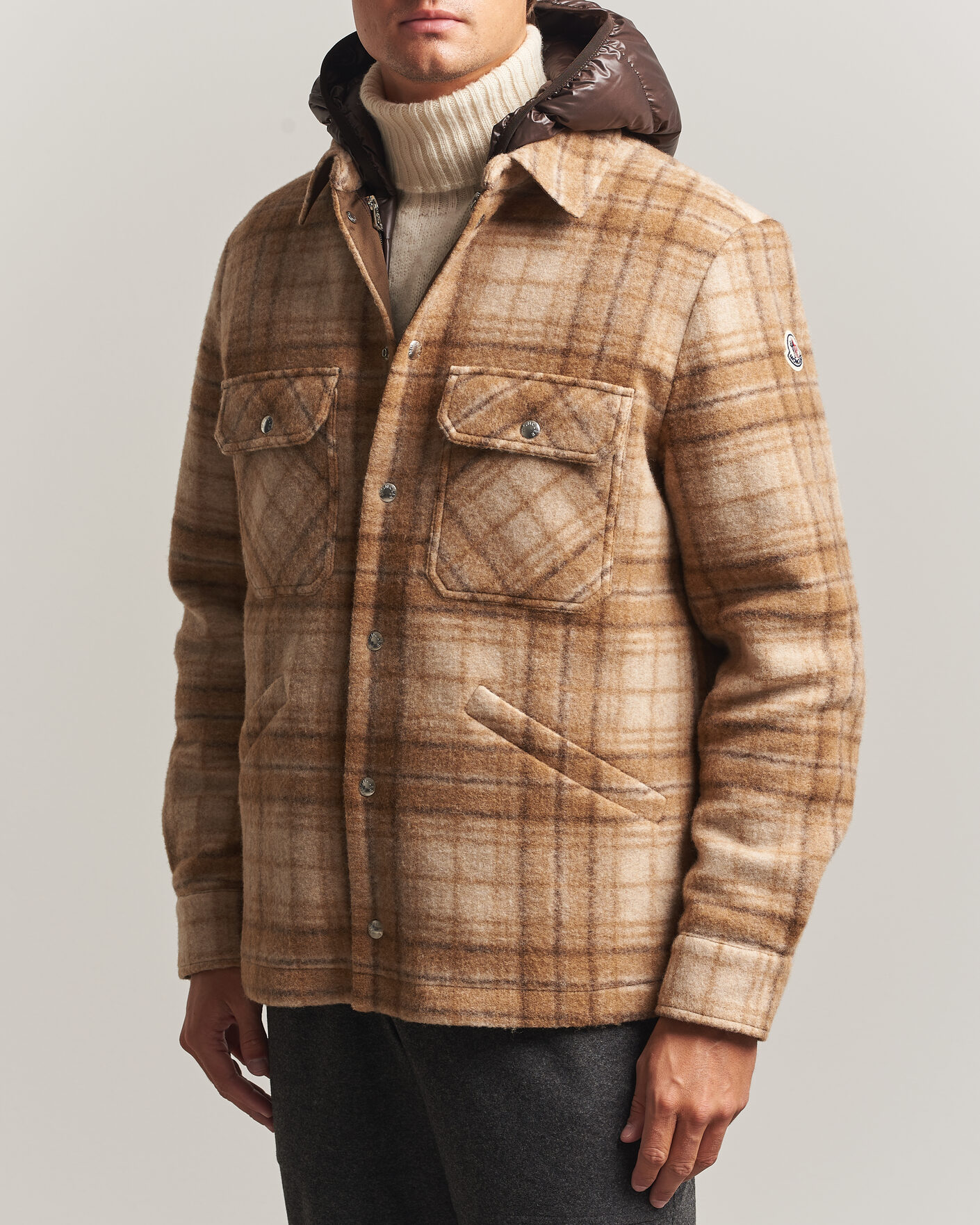 Herre | Jakker | Moncler | Nyvalin Shirt Jacket Brown Check