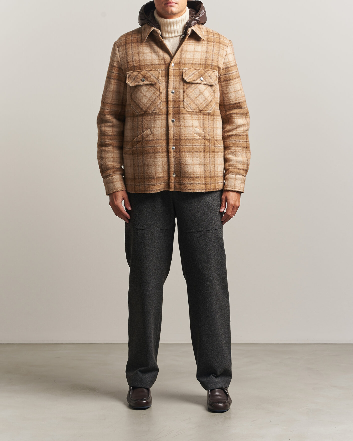 Herre | Bukser | Moncler | Flannel Trousers Charcoal