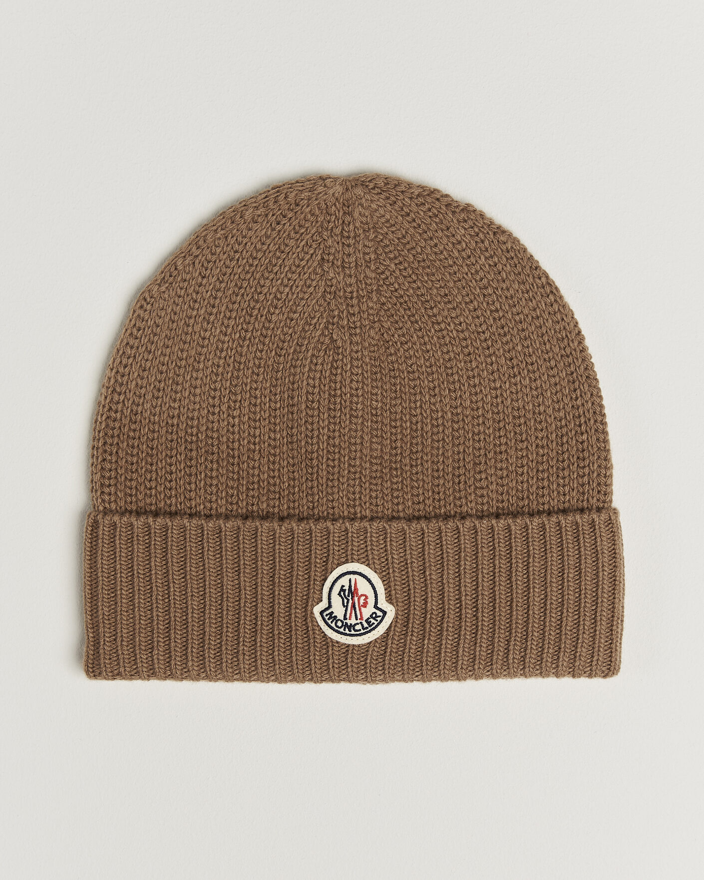 Herre | Luer | Moncler | Rib Wool Beanie Brown